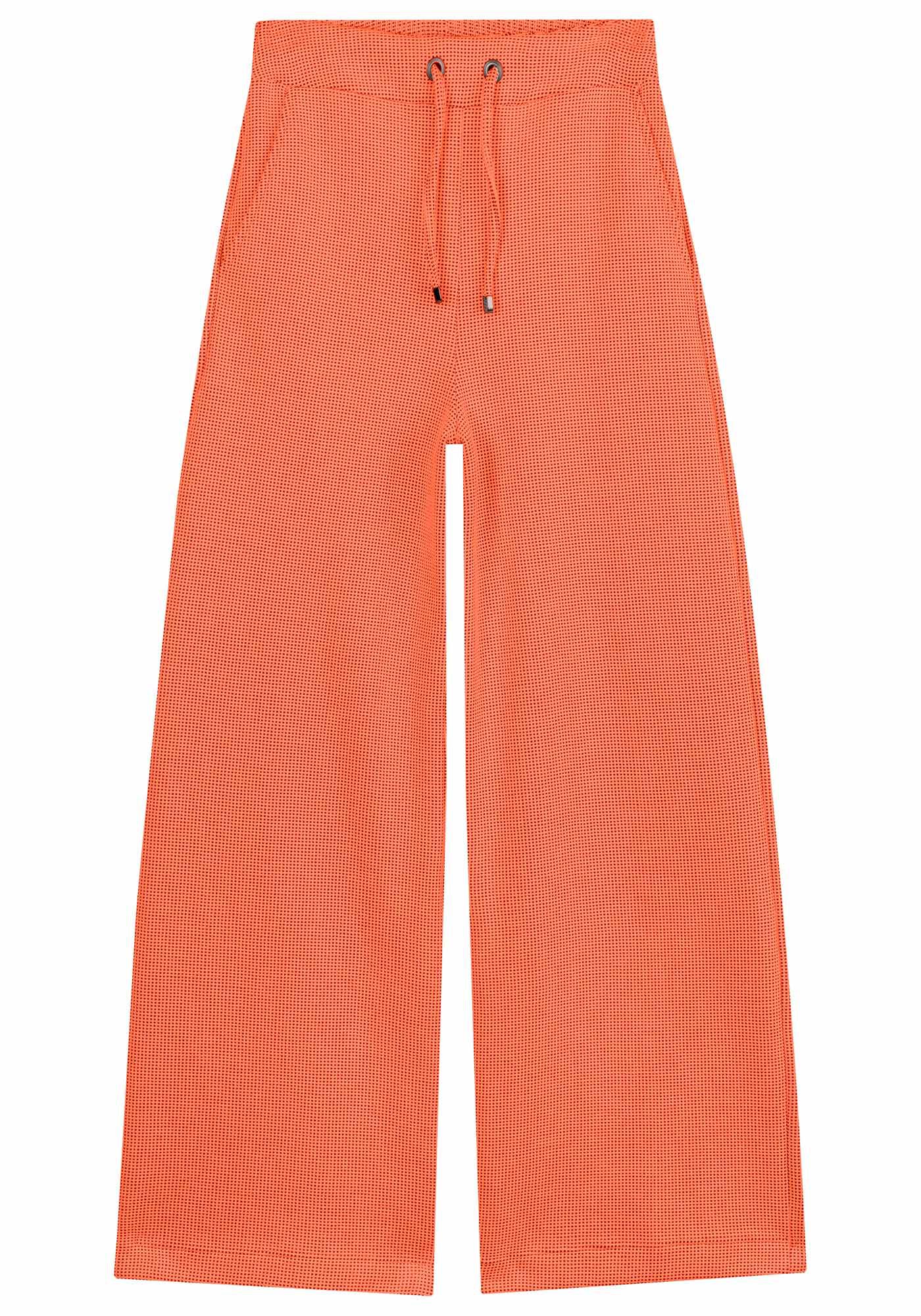 Cal&ccedil;a Pantalona em Moletom Texturizado, SALMAO CAMELIA, large.