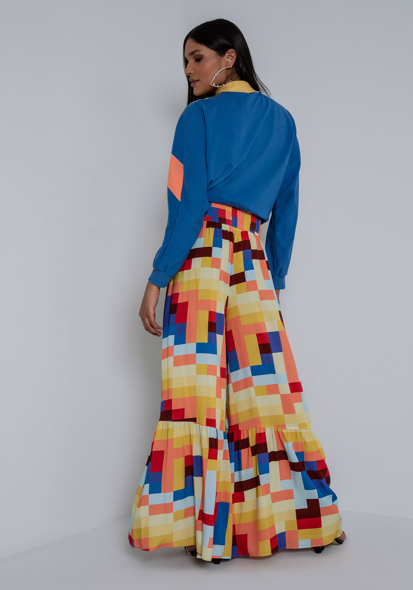 Cal&ccedil;a Pantalona Rayon com Babado, BALAO, large.