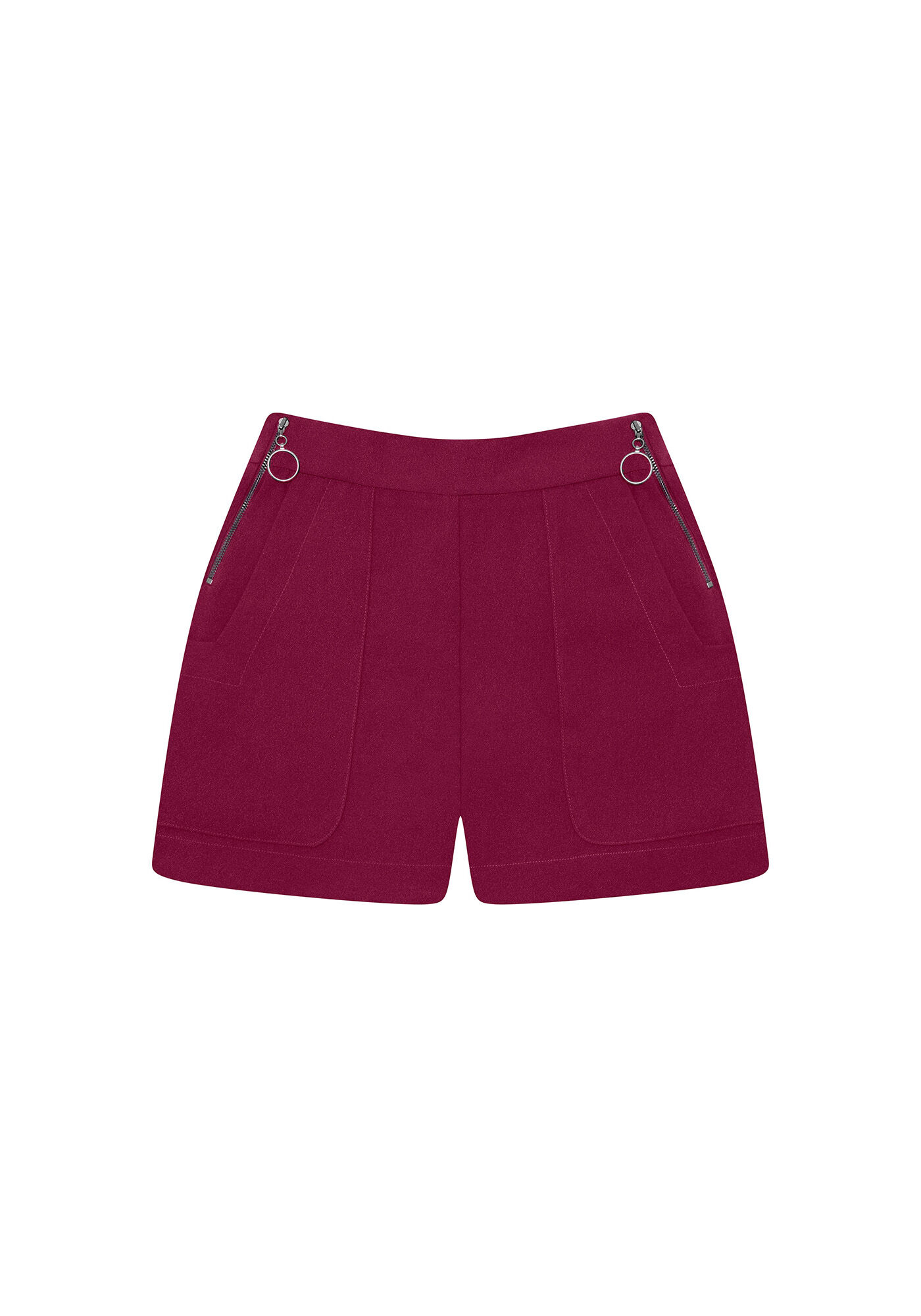 Shorts Cintura Alta Z&iacute;per, , large.