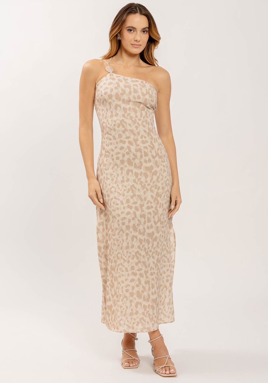 Vestido Midi Estampado em Linho com Um Ombro Só, . Vestido Midi Estampado em Linho com Um Ombro Só, , large.