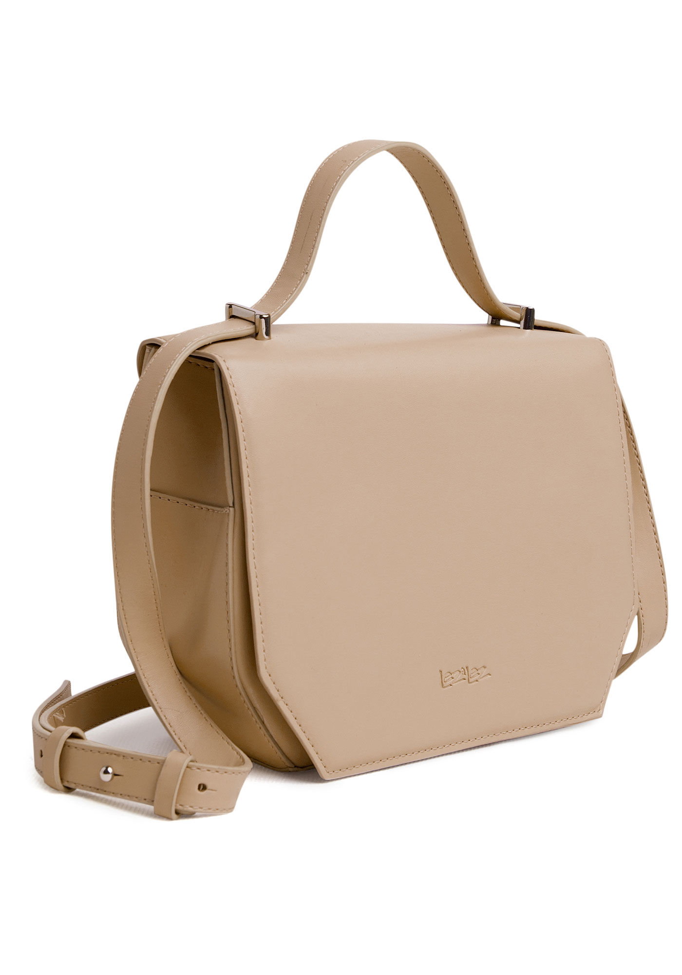 Bolsa M&eacute;dia Estruturada com Detalhe Al&ccedil;a, BEGE COUNTRY, large.