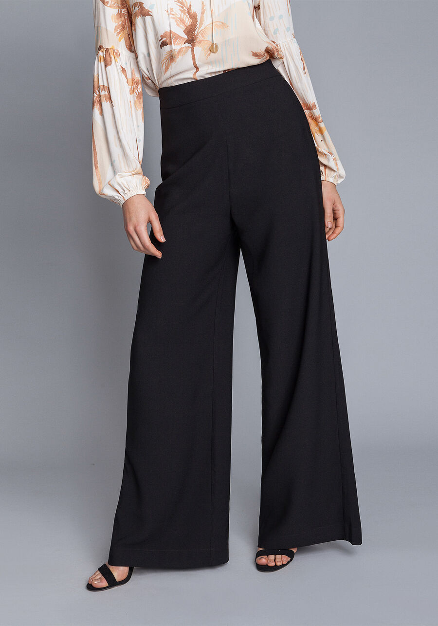 Calça pantalona em tecido, . Calça pantalona em tecido, , large.