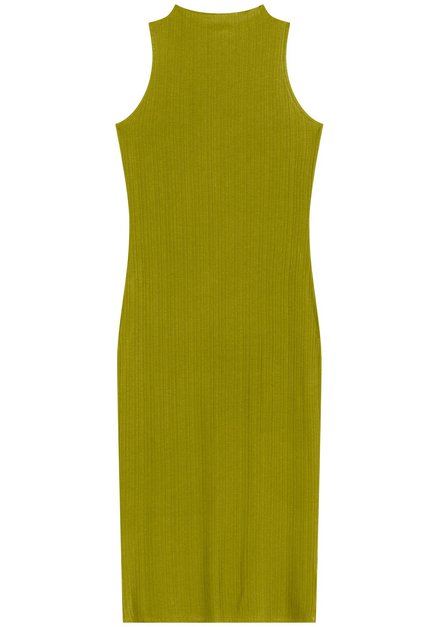 Vestido Midi B&aacute;sico Em Malha Canelada De Viscose, , large.