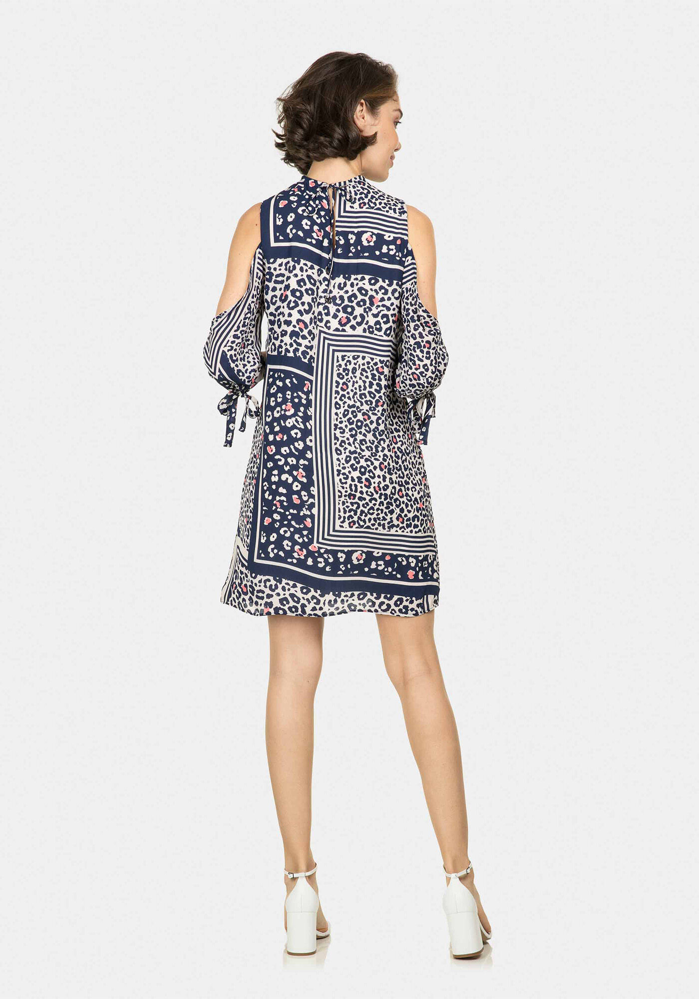 Vestido com Colar Estampa, , large.