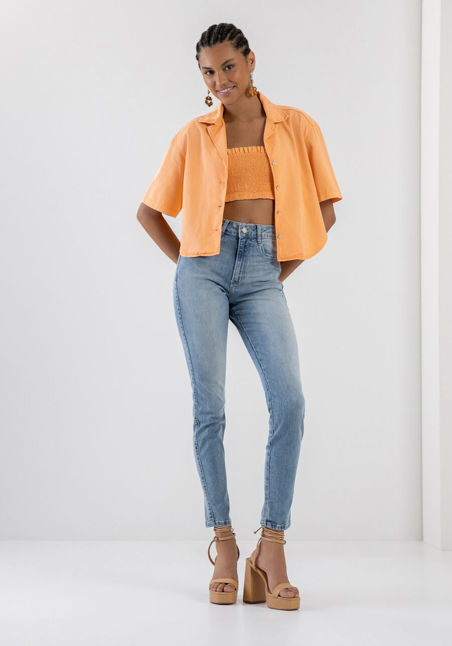 Calça Jeans Skinny Cropped Every Day, JEANS. Calça Jeans Skinny Cropped Every Day, JEANS, large.