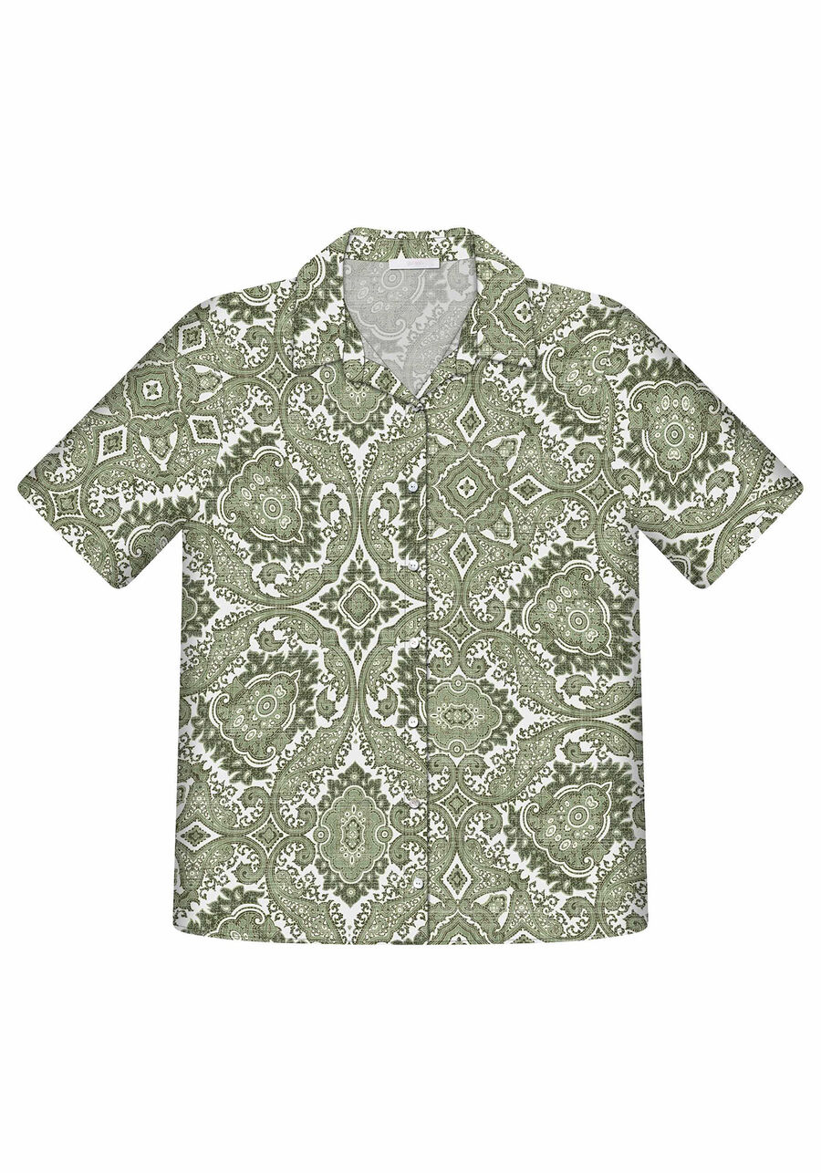 Camisa Manga Curta Estampa, BYRON BAY, large.