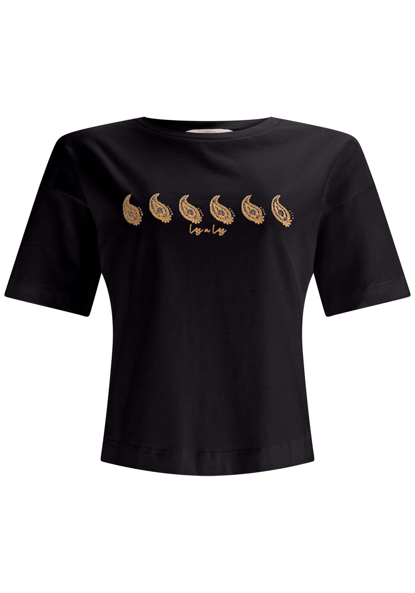 T-shirt em Malha Prime com Bordado Paisley, , large.