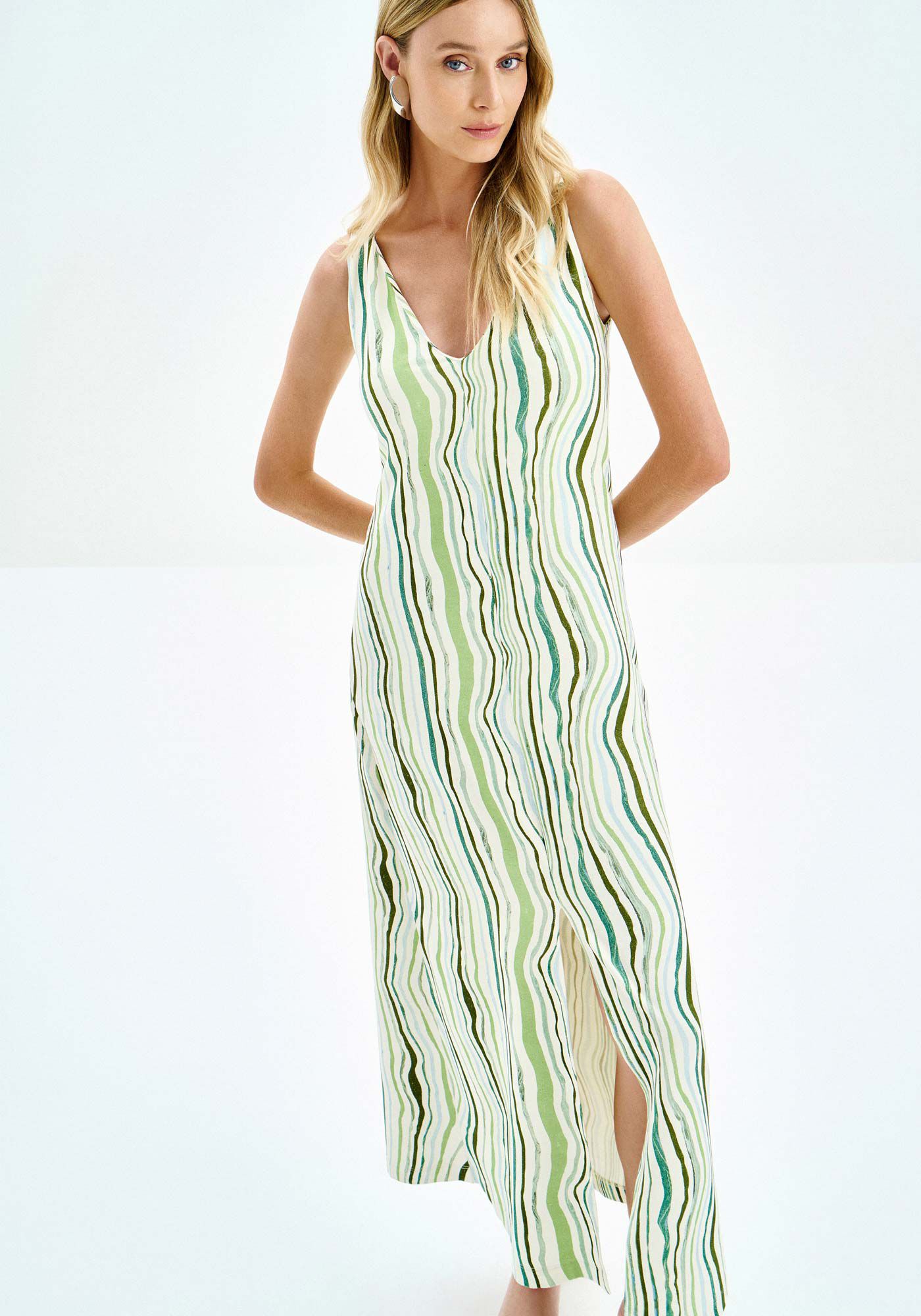 Vestido Midi em Moletom Viscose Estampado, , large.