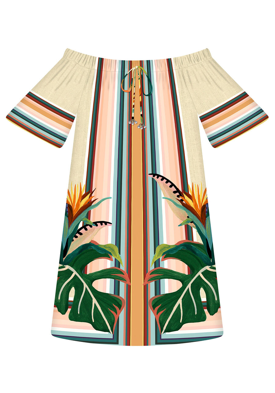 Vestido Tecido Rayon Bali Midi, , large.