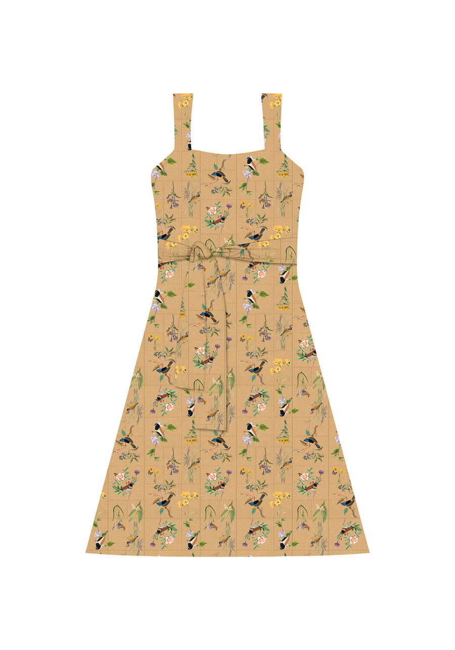 Vestido Midi Decote Reto Faixa, . Vestido Midi Decote Reto Faixa, , large.