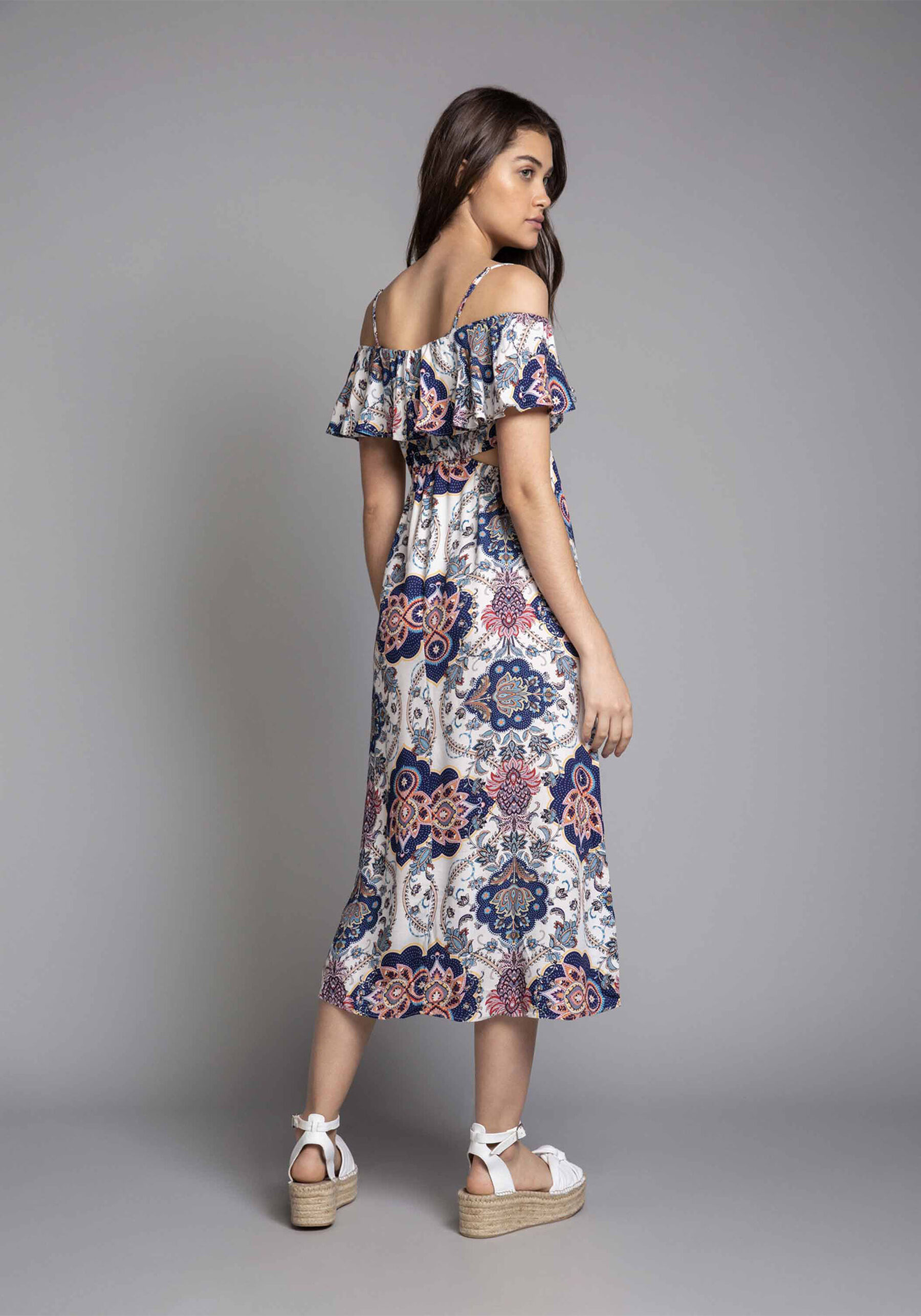 Vestido Mídi Estampa, . Vestido Mídi Estampa, , large.