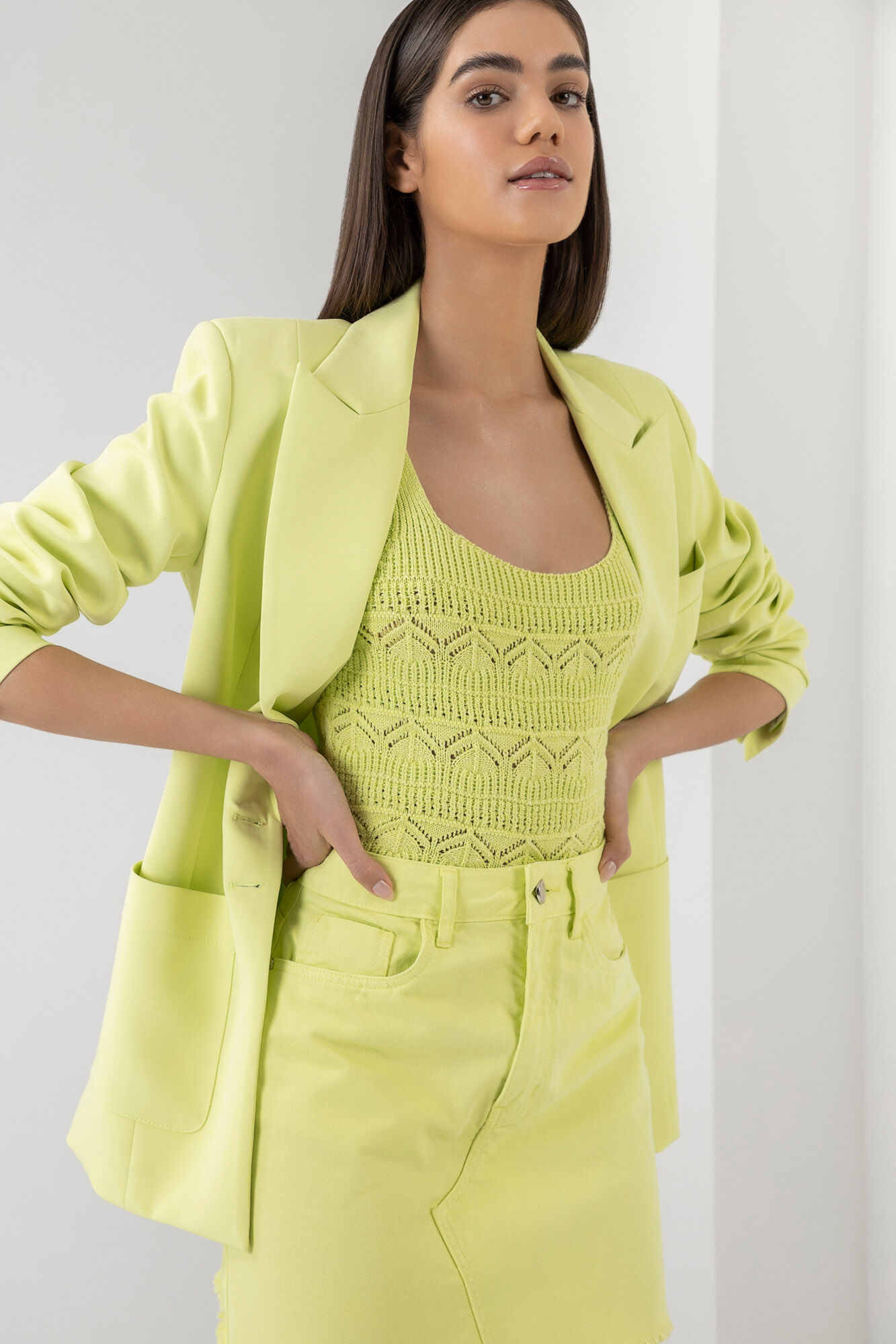 Blusa com Al&ccedil;as Cropped em Tric&ocirc; Texturizado, , large.