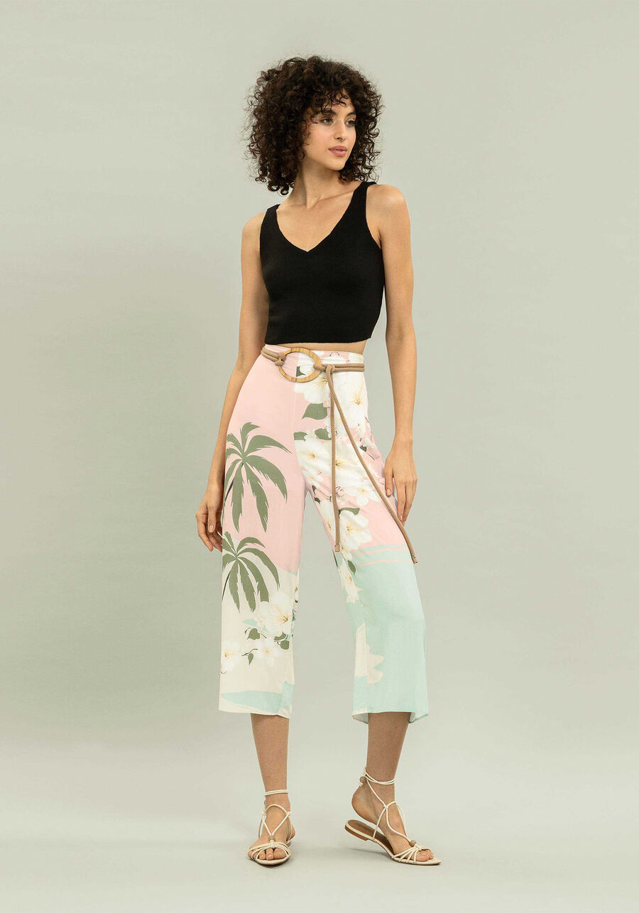 Calça Pantacourt Estampa, . Calça Pantacourt Estampa, , large.