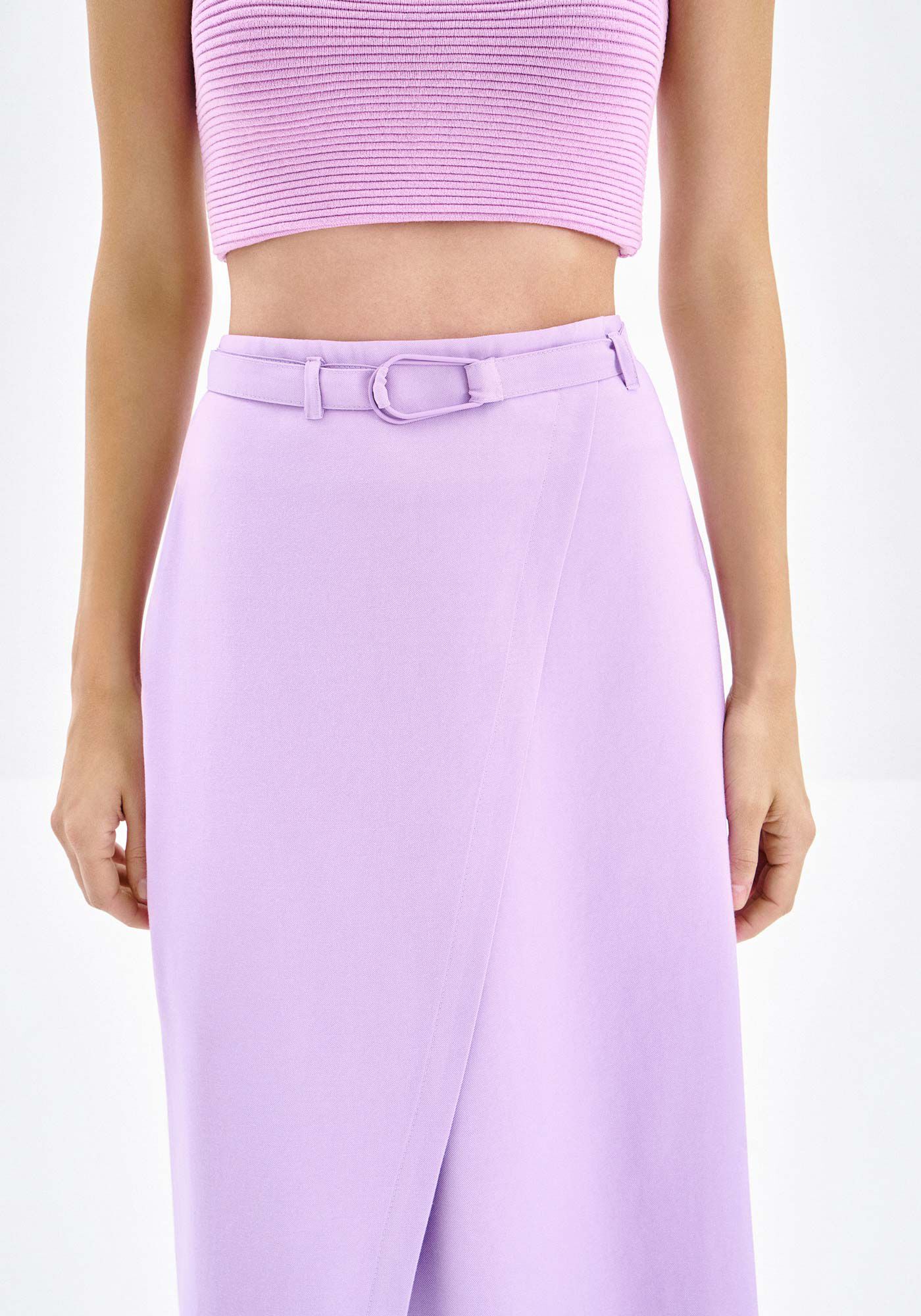Saia Midi Transpassada com Cinto, LILAS KENLY, large.