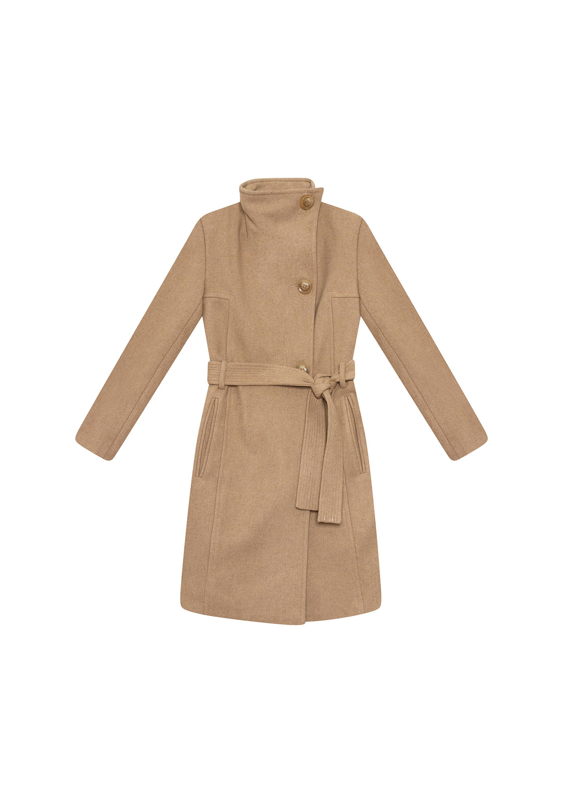 Sobretudo Gola Alta com Cinto, . Sobretudo Gola Alta com Cinto, , large.