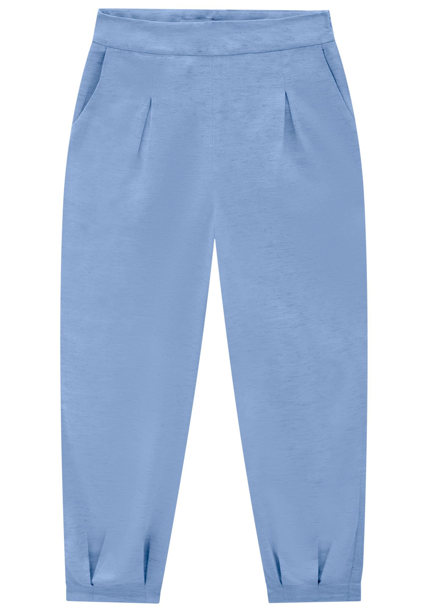 Cal&ccedil;a Carrot com Cintura Alta e Pregas, , large.