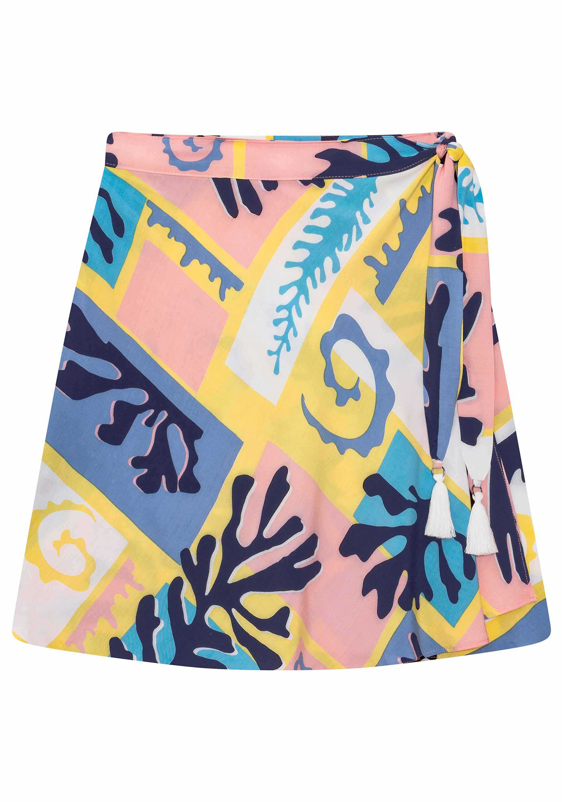 Saia Transpassada Estampa, . Saia Transpassada Estampa, , large.