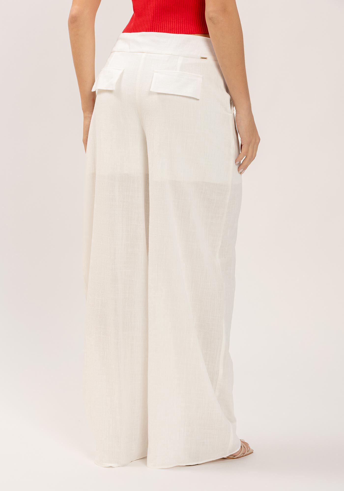 Cal&ccedil;a Reta Alfaiataria com Cintura M&eacute;dia, , large.