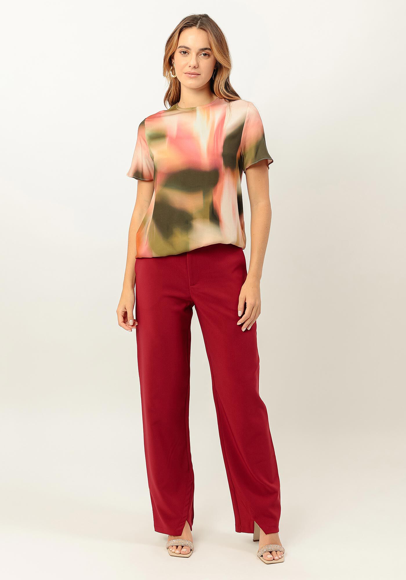 Blusa Manga Curta Estampada, , large.