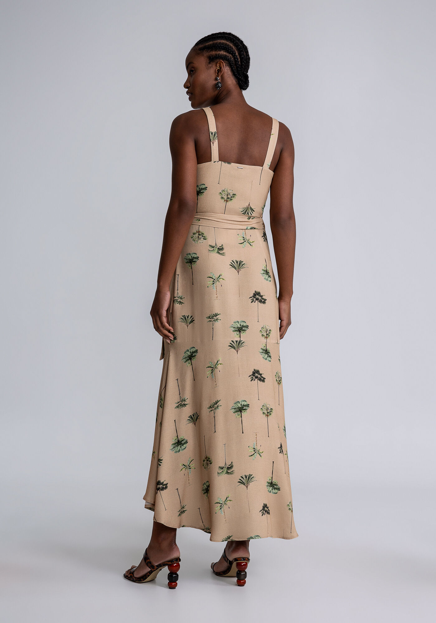 Vestido com Al&ccedil;as Midi Faixa Estampa, ARVOREDO, large.