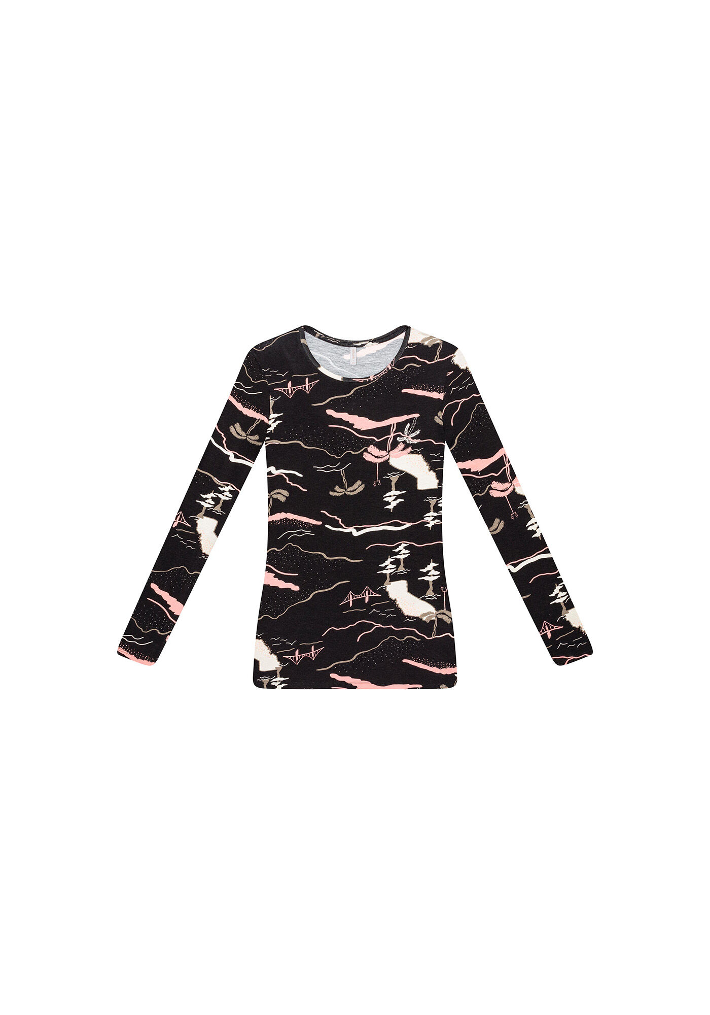 Blusa Manga Longa Estampada, , large.