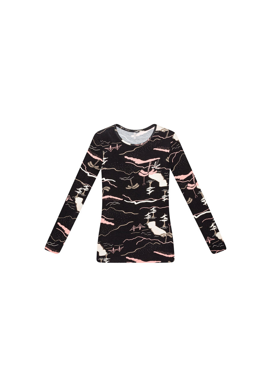 Blusa Manga Longa Estampada, . Blusa Manga Longa Estampada, , large.