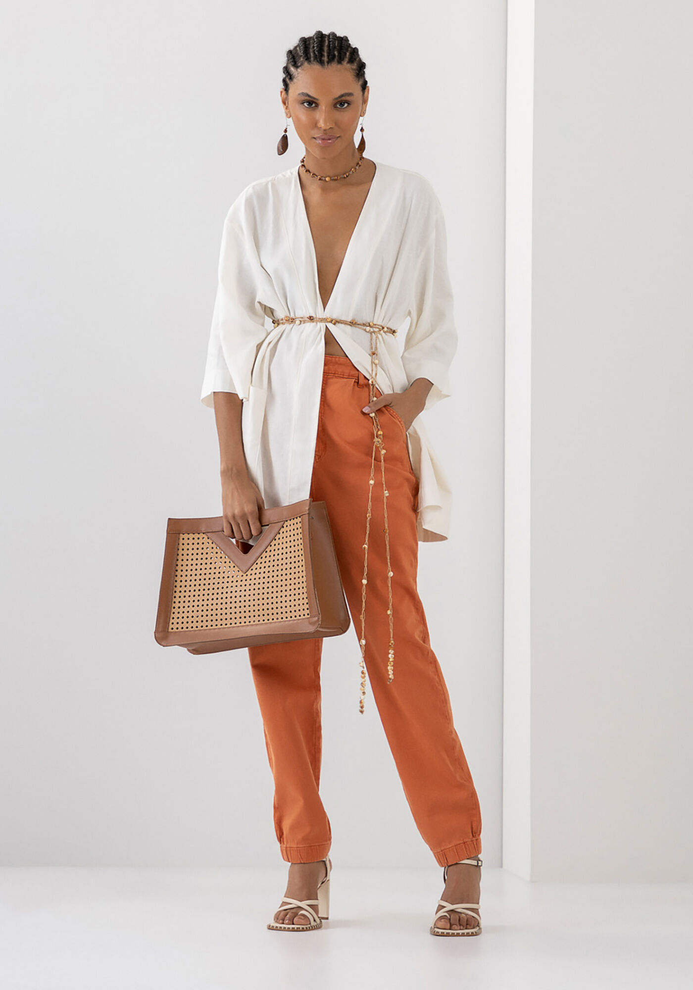 Cal&ccedil;a Sarja Jogging Super Alta com El&aacute;stico, , large.