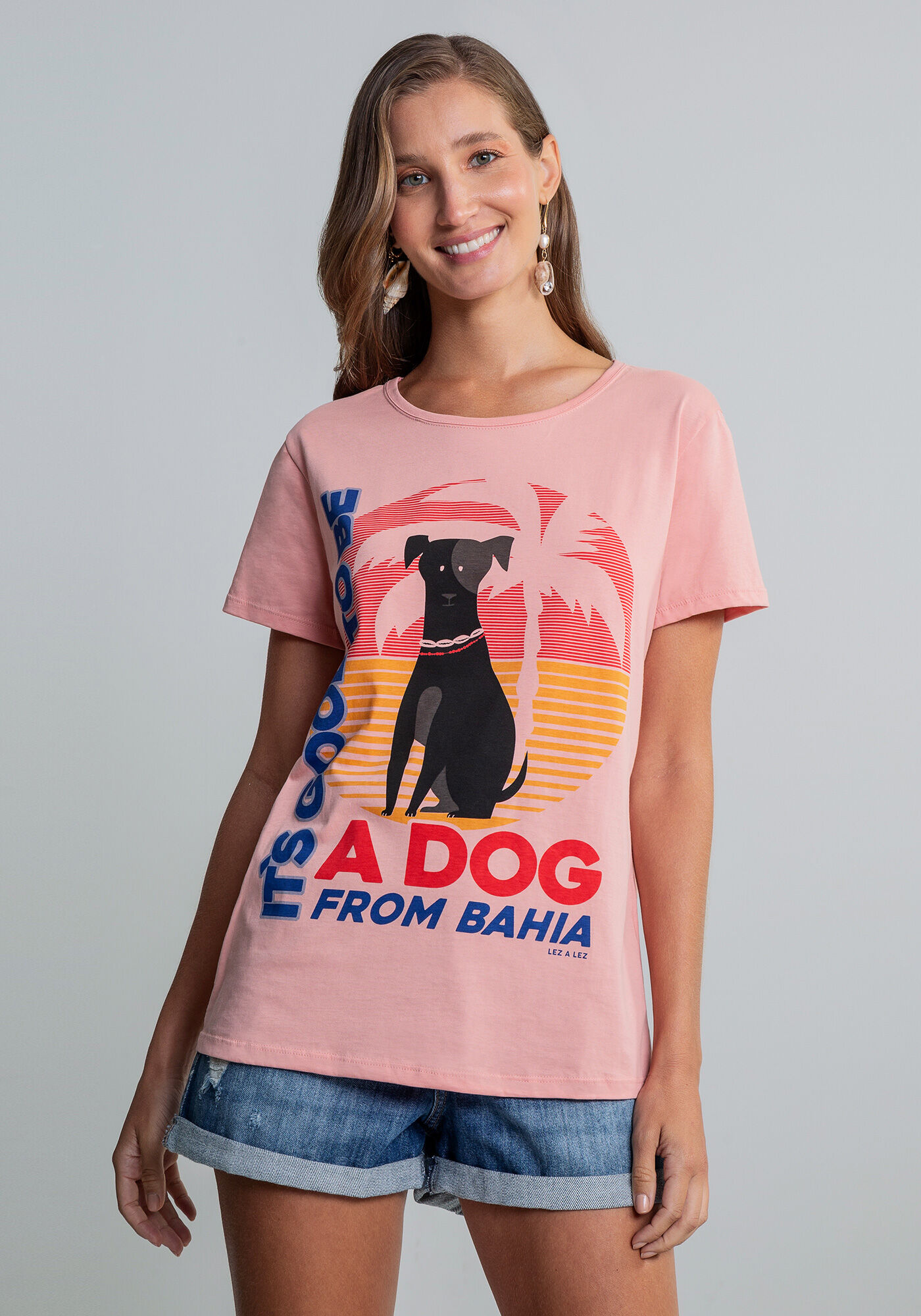 Blusa Manga Curta Estampada, , large.