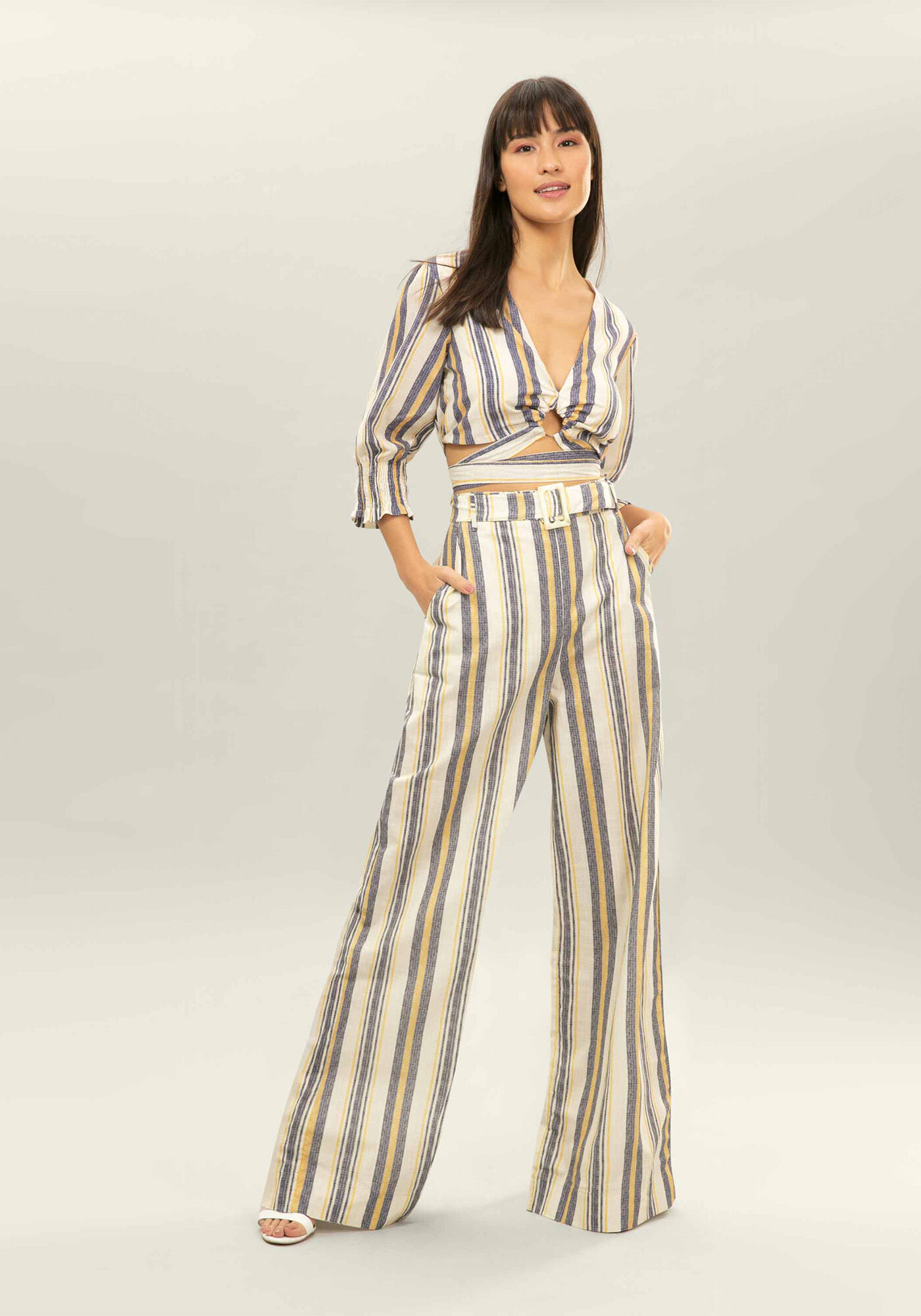 Blusa Manga 3/4 Amarra&ccedil;&atilde;o, , large.