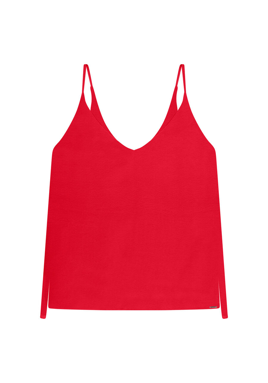 Blusa com Alças Decote V, . Blusa com Alças Decote V, , large.
