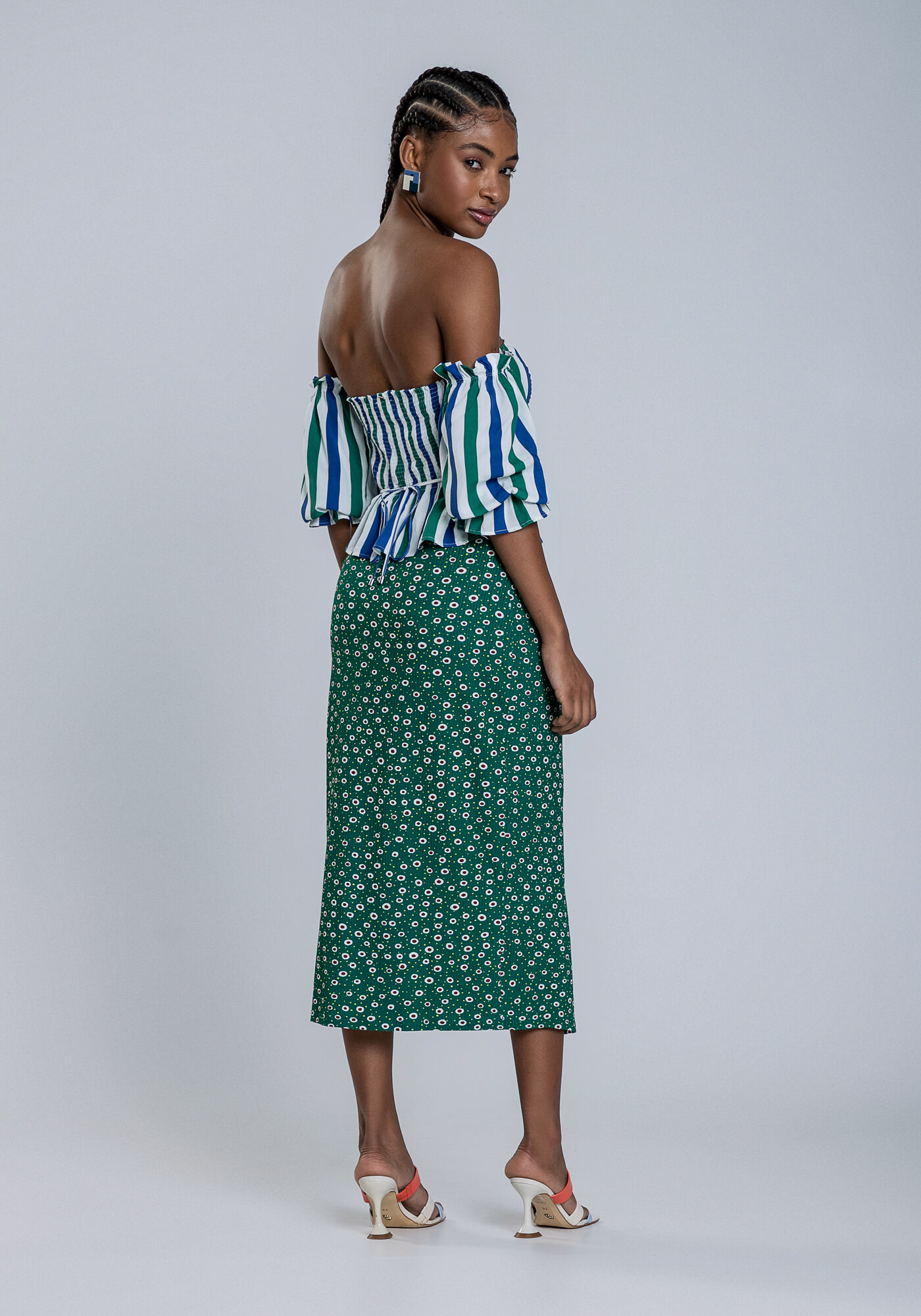 Blusa Ombro a Ombro 3/4 em Viscose, , large.