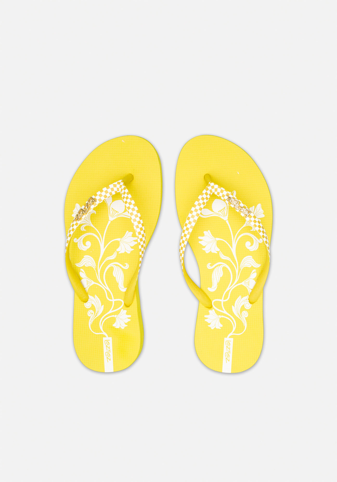 Chinelo Feminino Com Tiras Estampadas, AMARELO CLARITY, large.