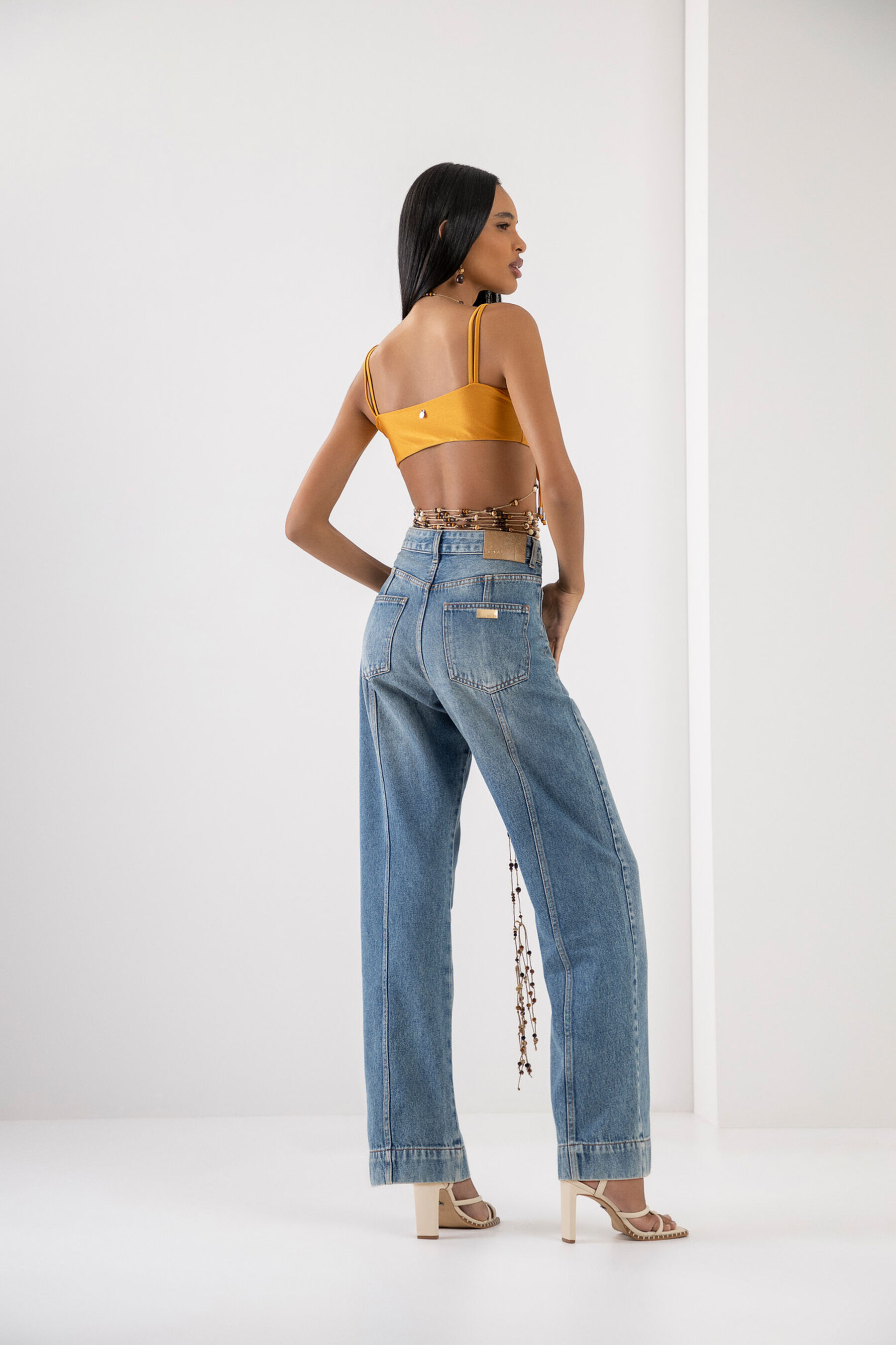 Calça Jeans Wide Leg com Detalhe Bolso, . Calça Jeans Wide Leg com Detalhe Bolso, , large.
