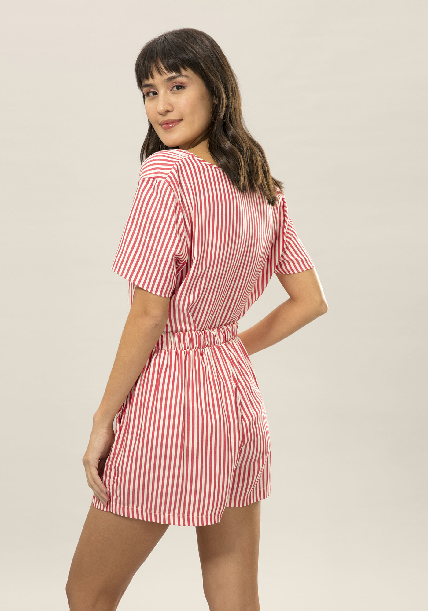 Shorts Listrado Amarra&ccedil;&atilde;o, , large.