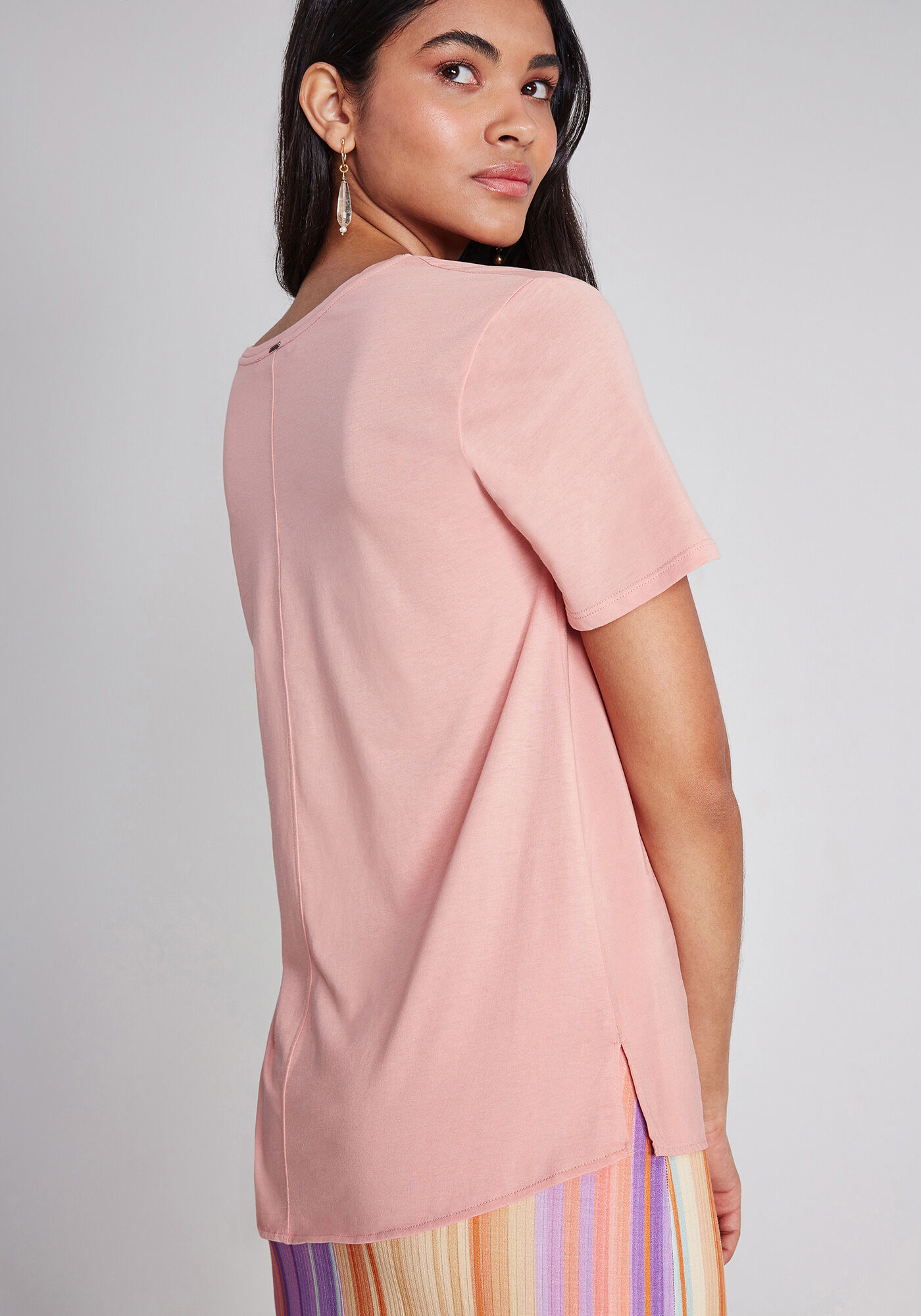 Blusa B&aacute;sica Decote V, , large.