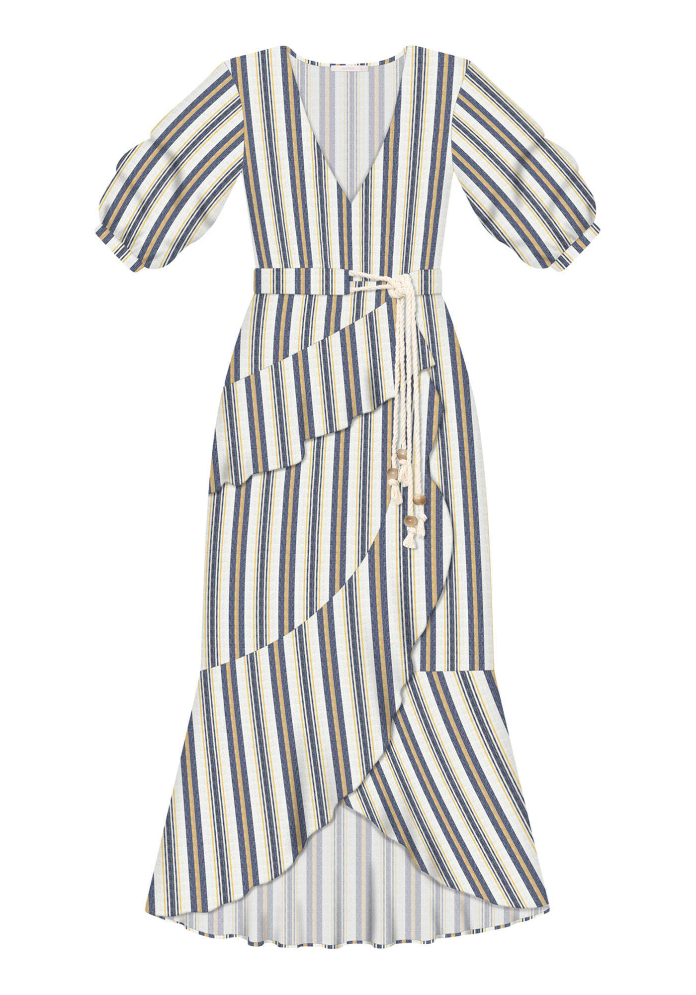 Vestido M&iacute;di com Cinto, , large.