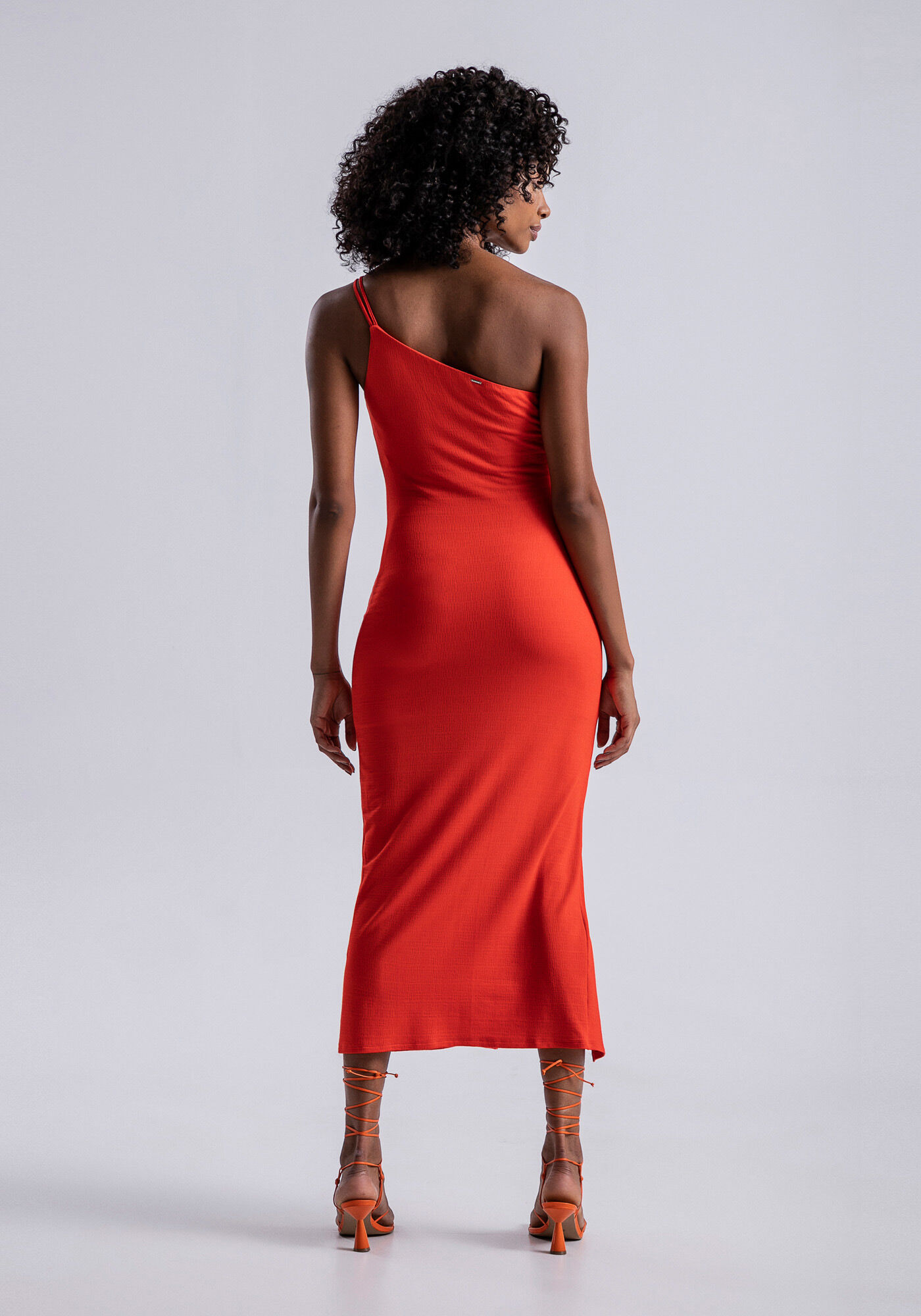 Vestido midi vermelho justo hotsell
