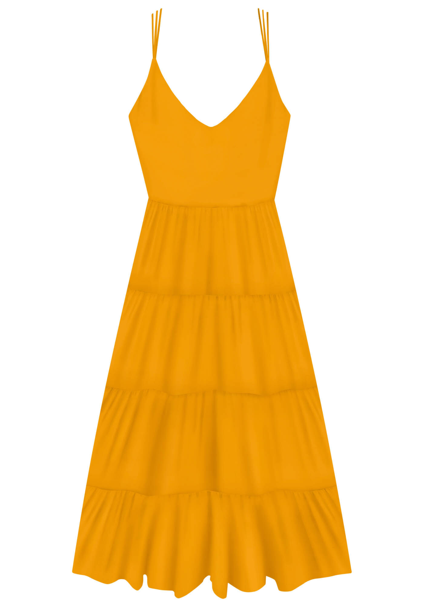 Vestido Midi em Camadas e Amarra&ccedil;&atilde;o Cores, , large.