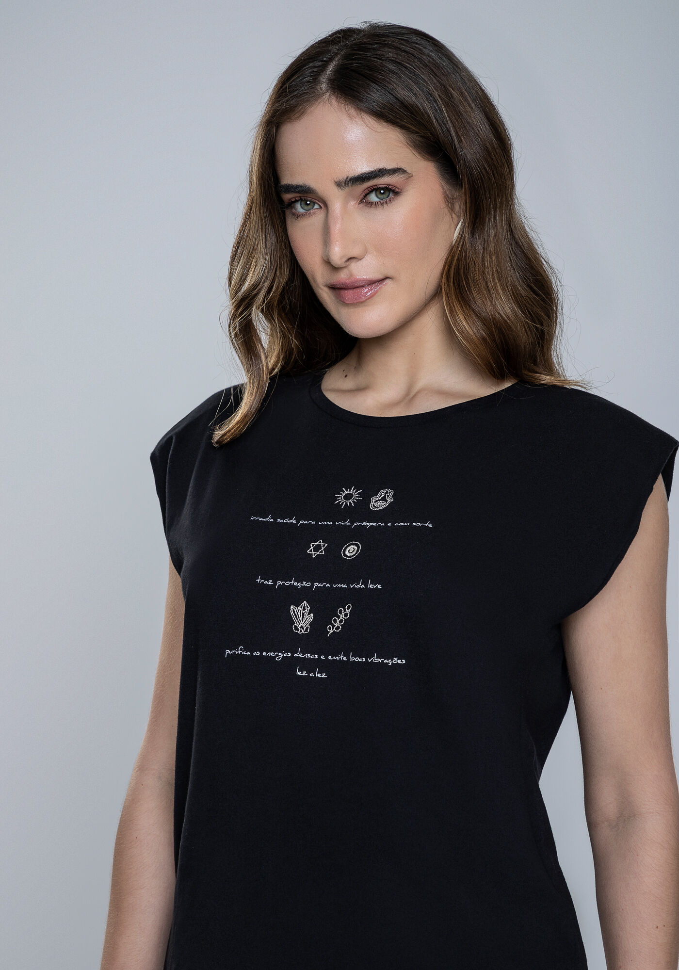 Regata Muscle Tee em Malha com Estampa, , large.