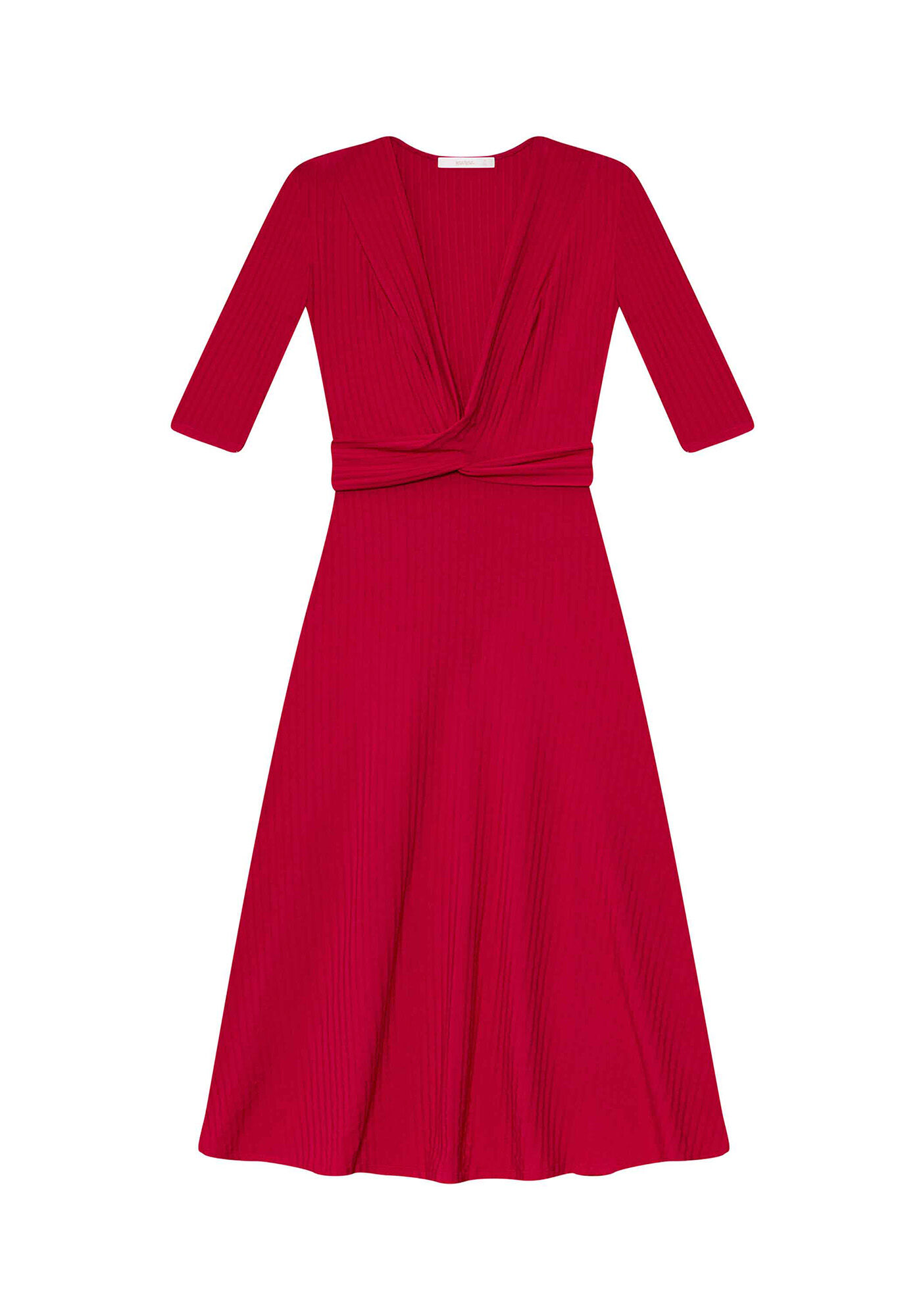 Vestido Malha Canelado Tracy Midi, , large.