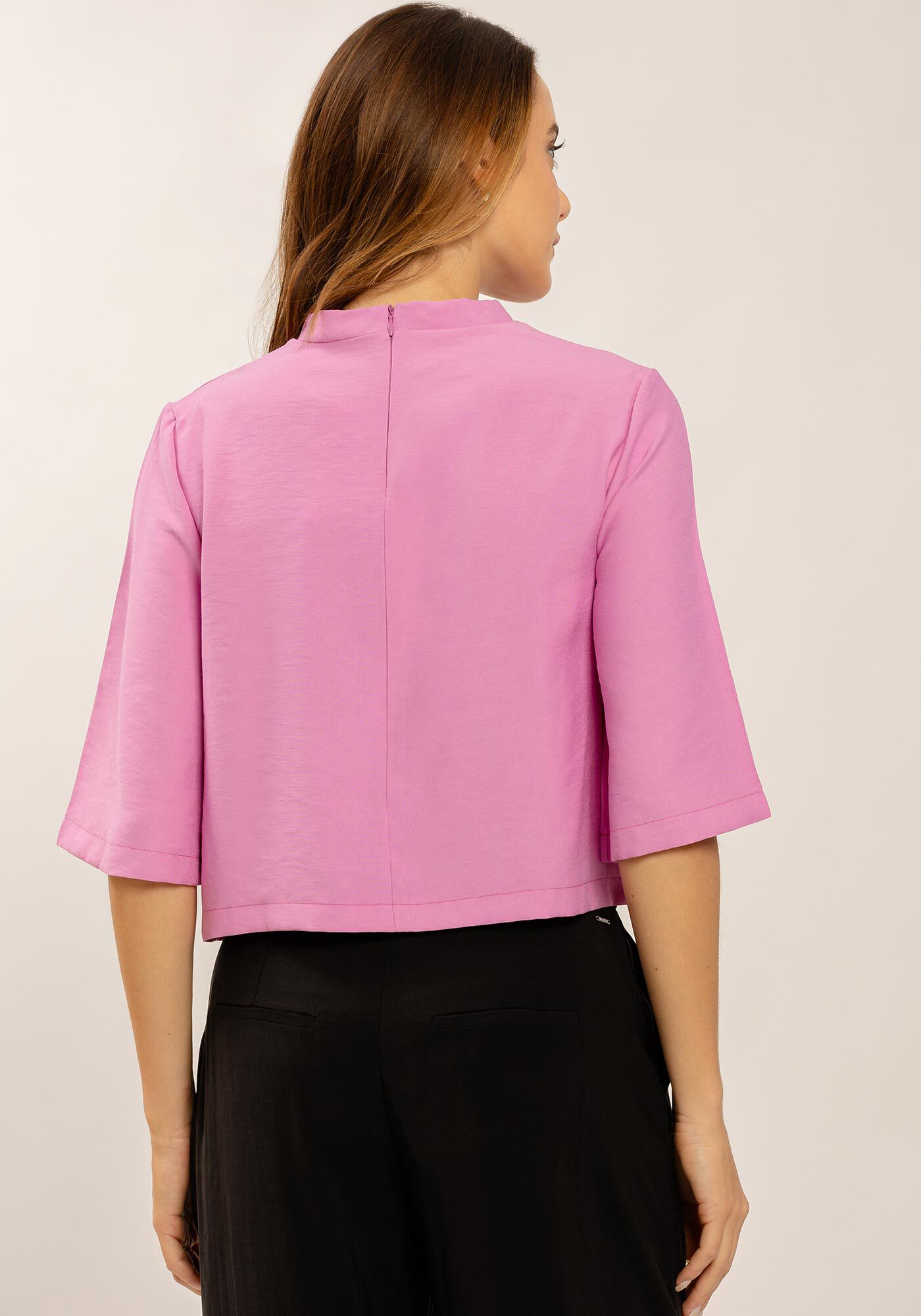 Blusa M&aacute;xi Mangas com Gola, , large.