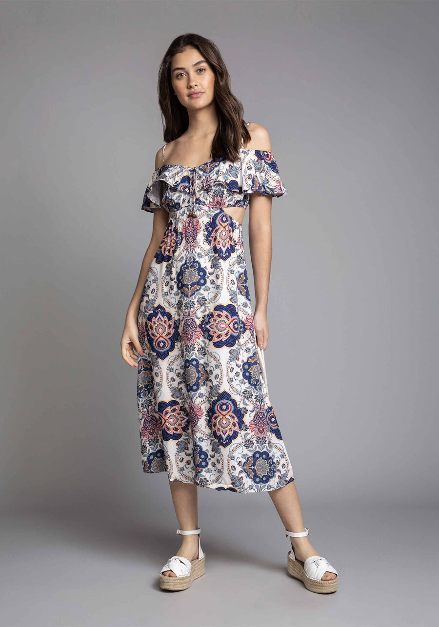 Vestido Mídi Estampa, . Vestido Mídi Estampa, , large.