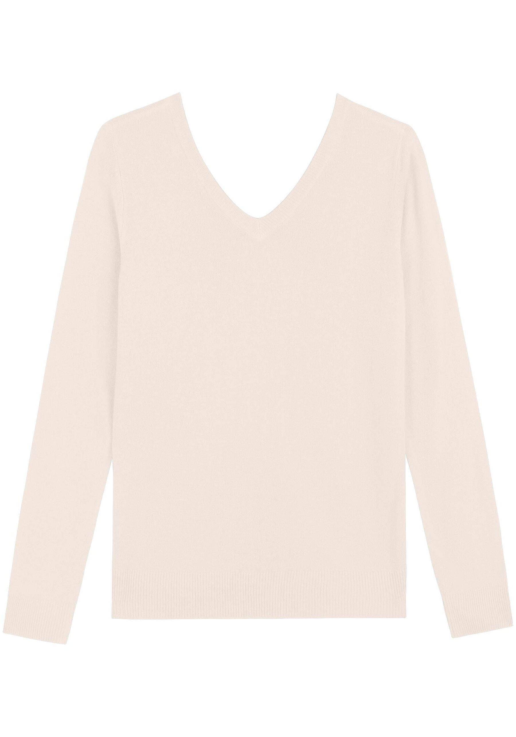 Blusa Básica De Mangas Longas Com Gola V Em Malha De Tricô, . Blusa Básica De Mangas Longas Com Gola V Em Malha De Tricô, , large.