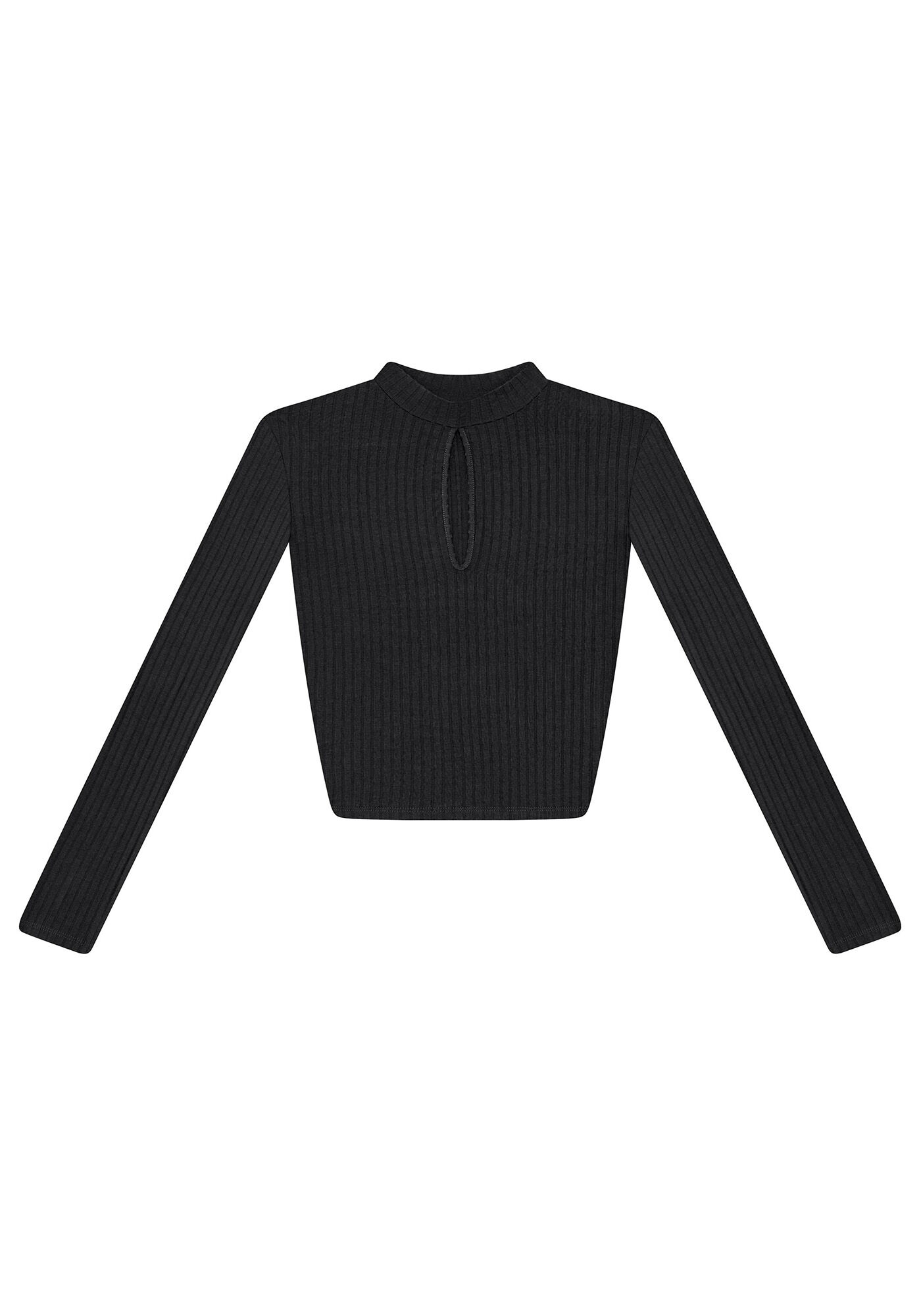 Blusa Manga Longa Gola Alta, , large.