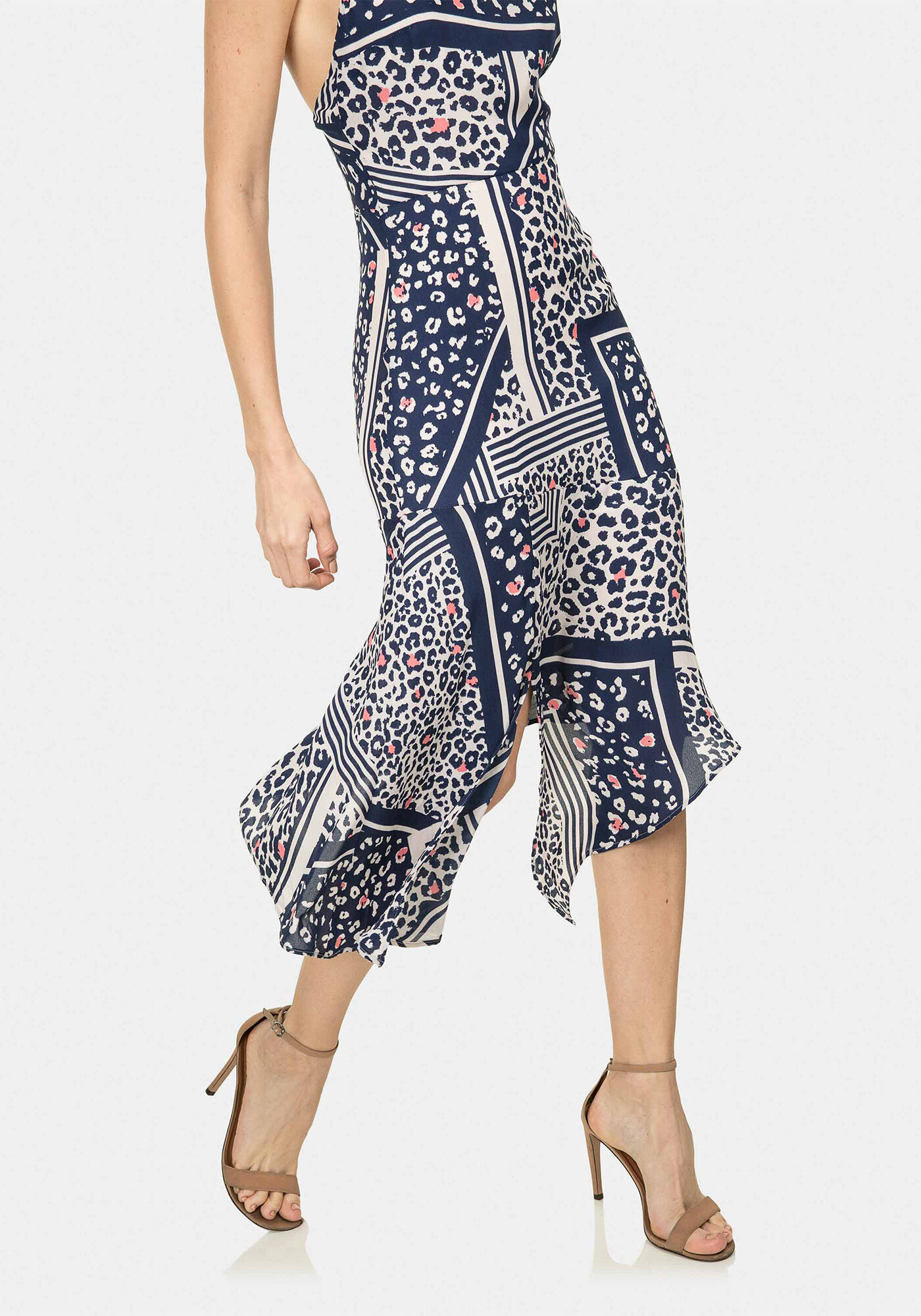 Vestido M&iacute;di Assim&eacute;trico Salvaje, , large.