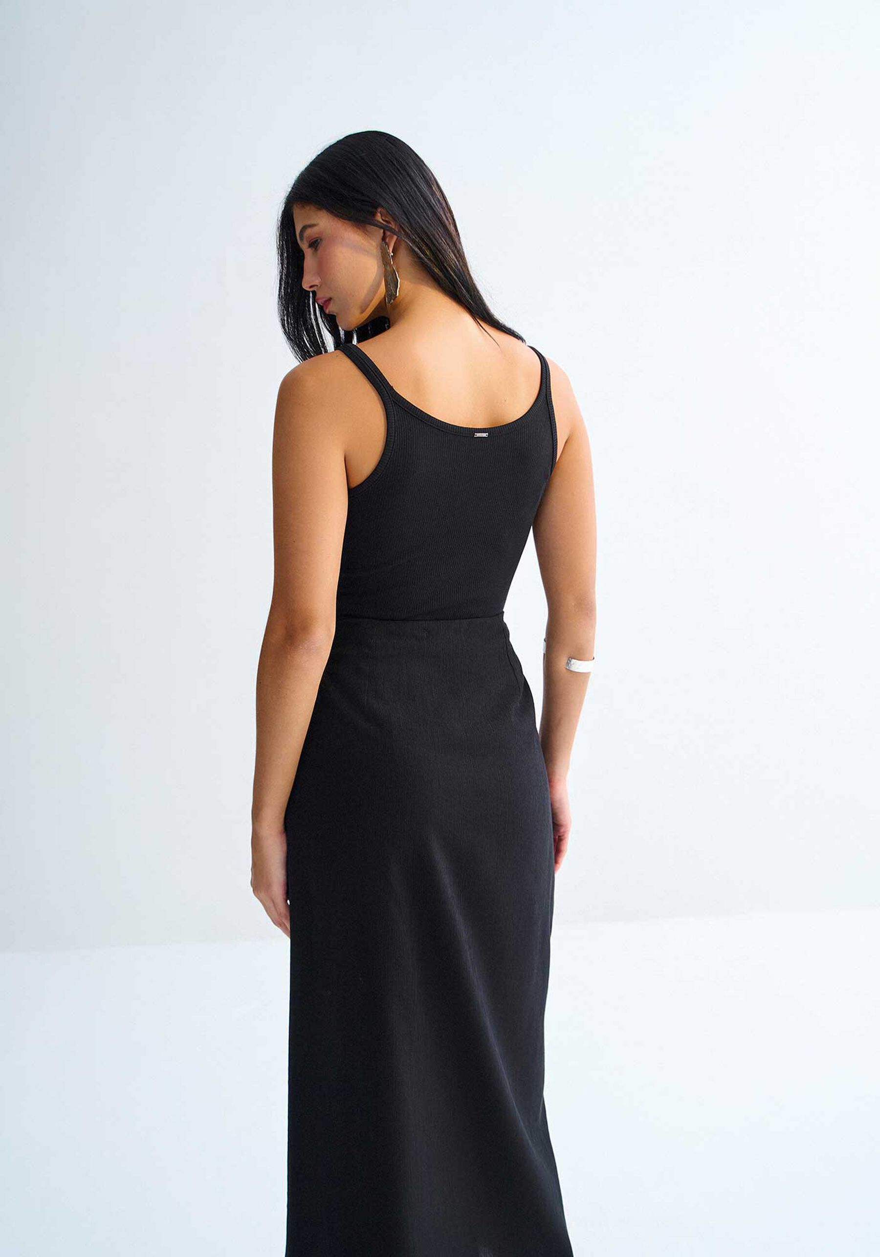 Blusa com Alças Canelada Decote Redondo, . Blusa com Alças Canelada Decote Redondo, , large.