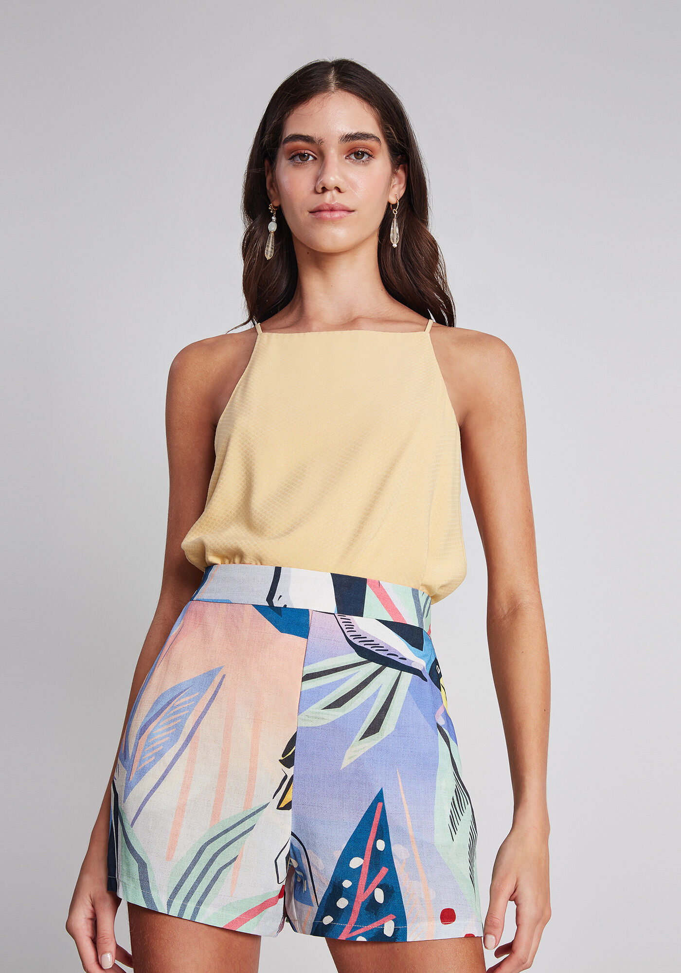 Shorts Cintura M&eacute;dia Estampa, , large.