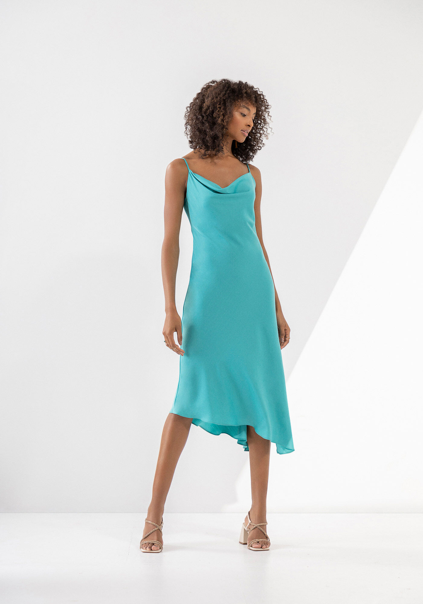 Vestidos de sale sarja acetinado
