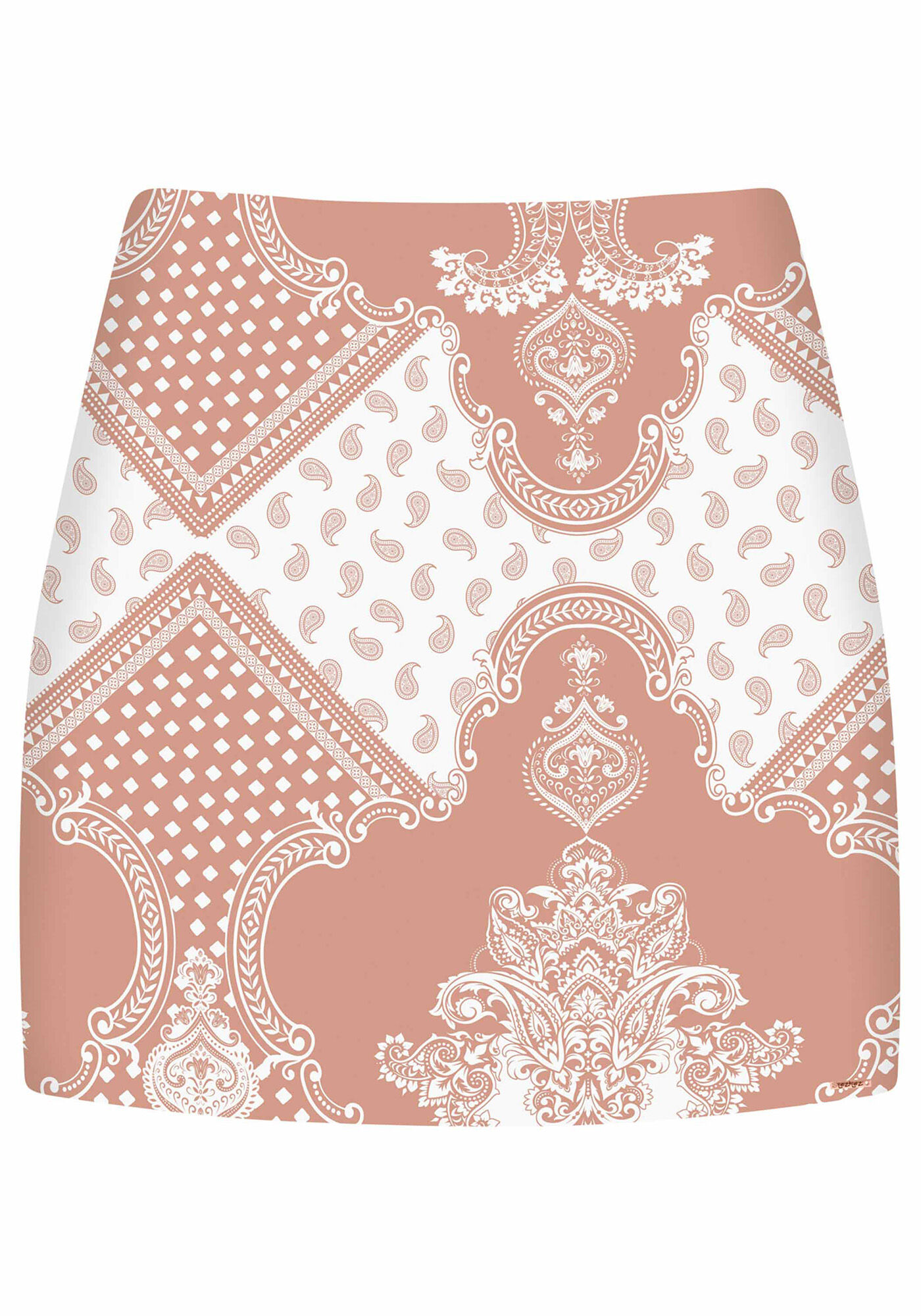 Saia Cintura Alta Estampada Tecido, , large.