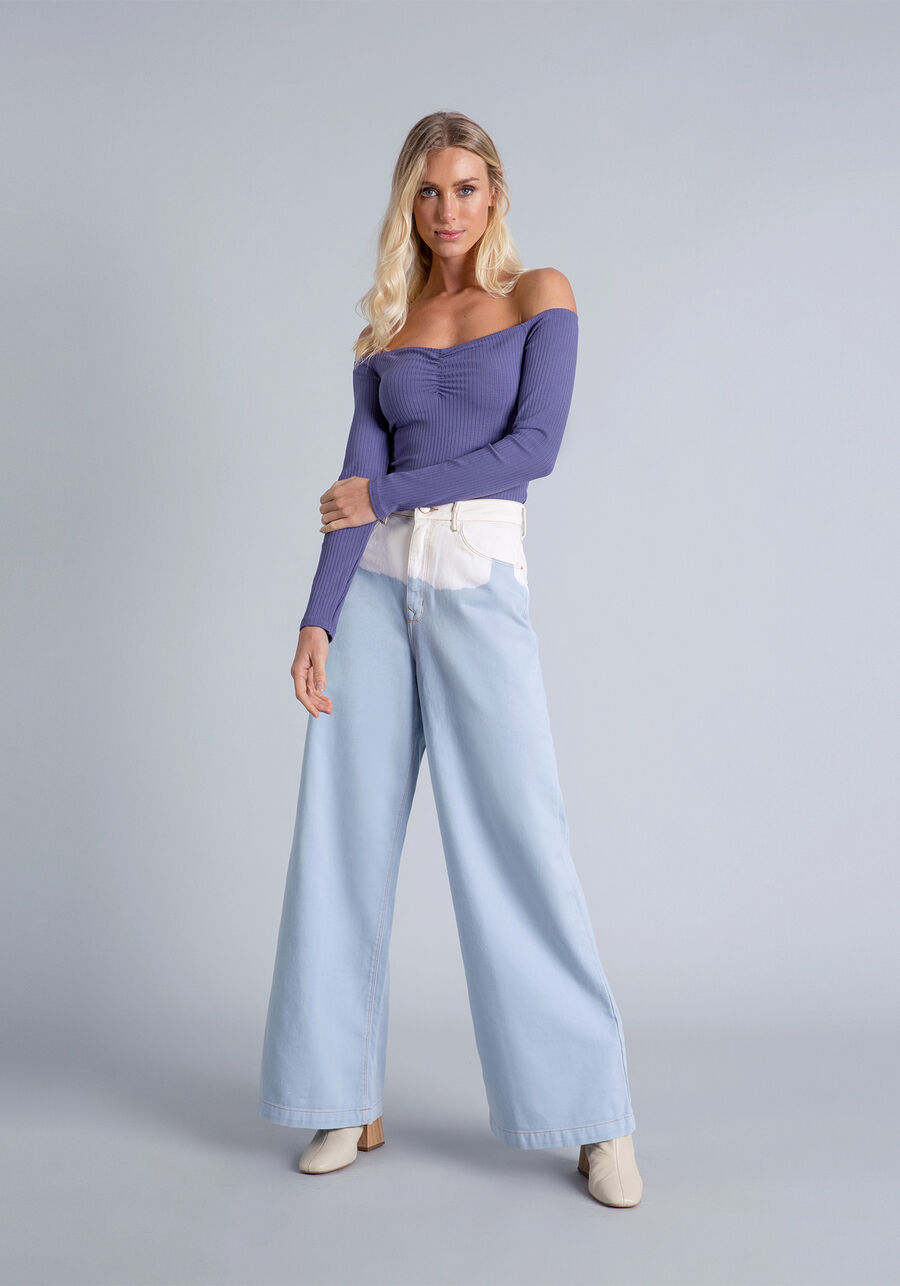 Blusa Manga Longa Ombro a Ombro, . Blusa Manga Longa Ombro a Ombro, , large.